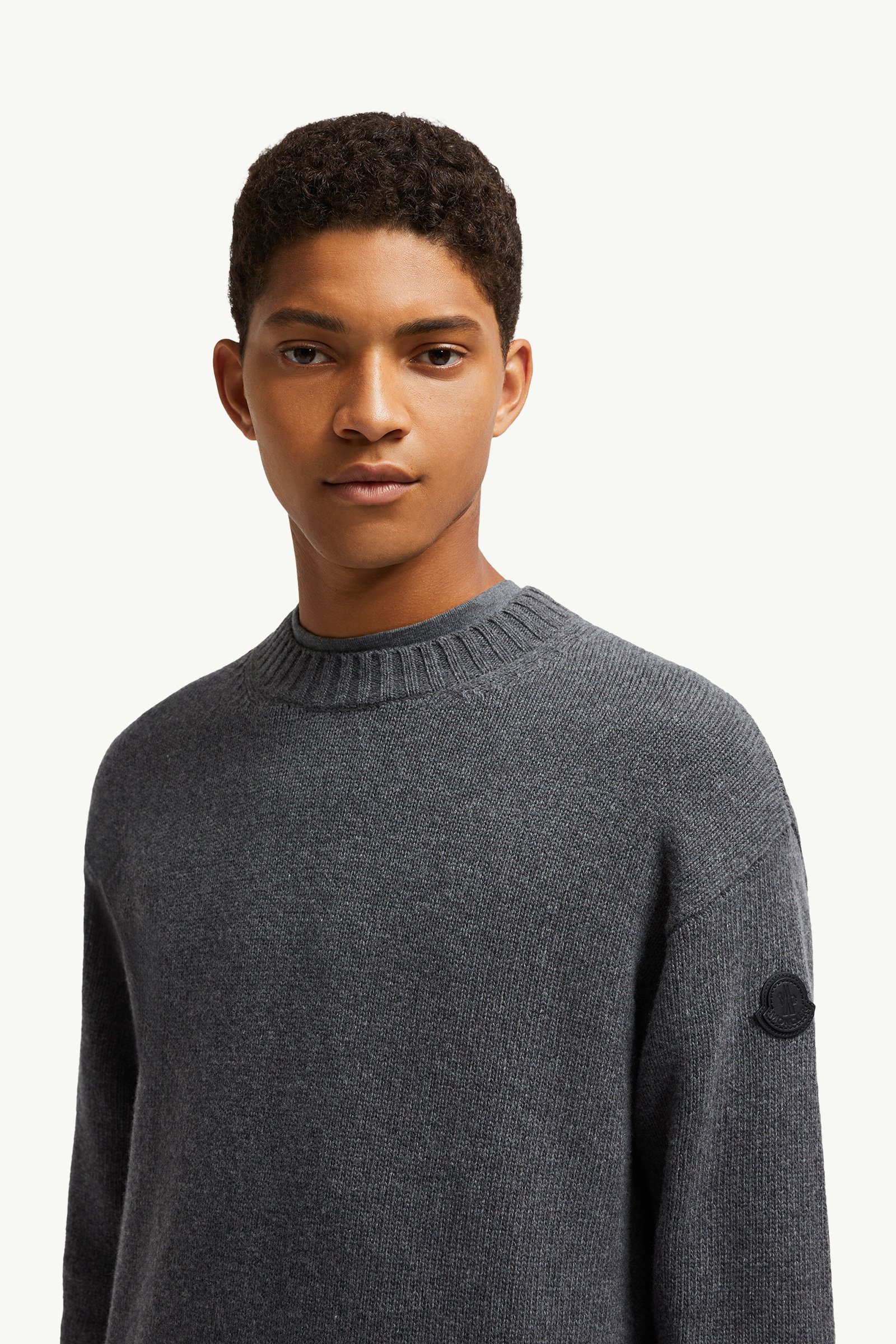 Wool & Cashmere Jumper Men Dark Gray Moncler 1