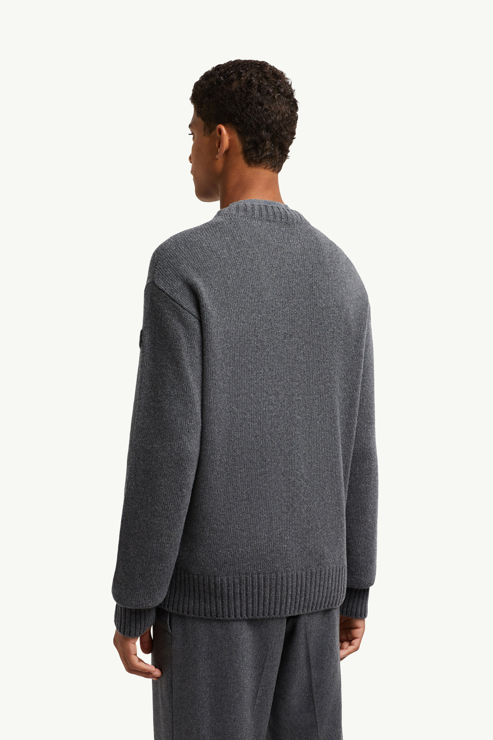 Wool & Cashmere Jumper Men Dark Gray Moncler 4