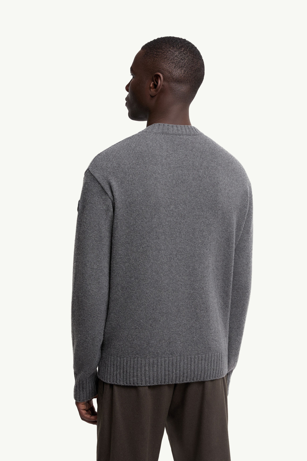 Wool & Cashmere Sweater Men Dark Grey Moncler 4