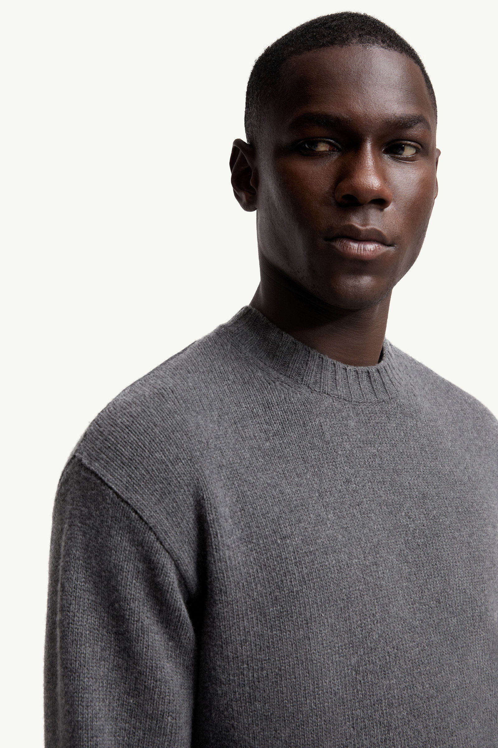 Wool & Cashmere Sweater Men Dark Grey Moncler 5