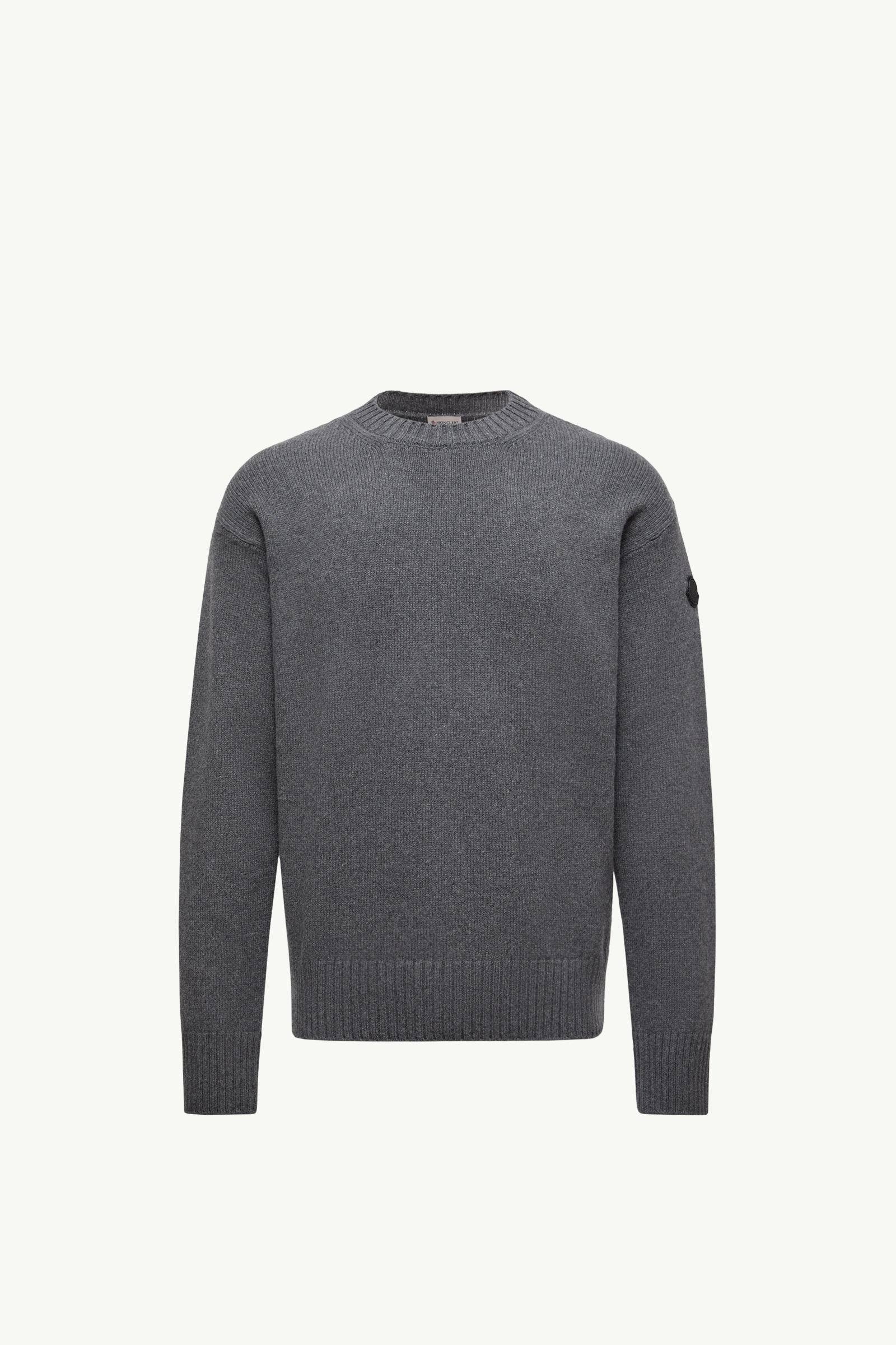 Wool & Cashmere Sweater Men Dark Grey Moncler 2