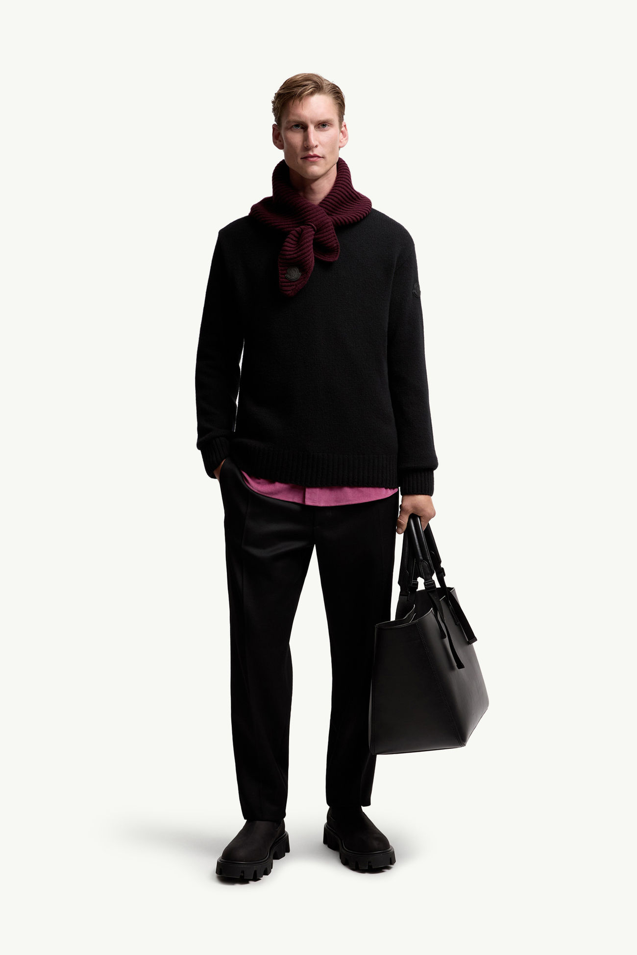 Jersey de lana y cachemira Hombre Negro Moncler 0