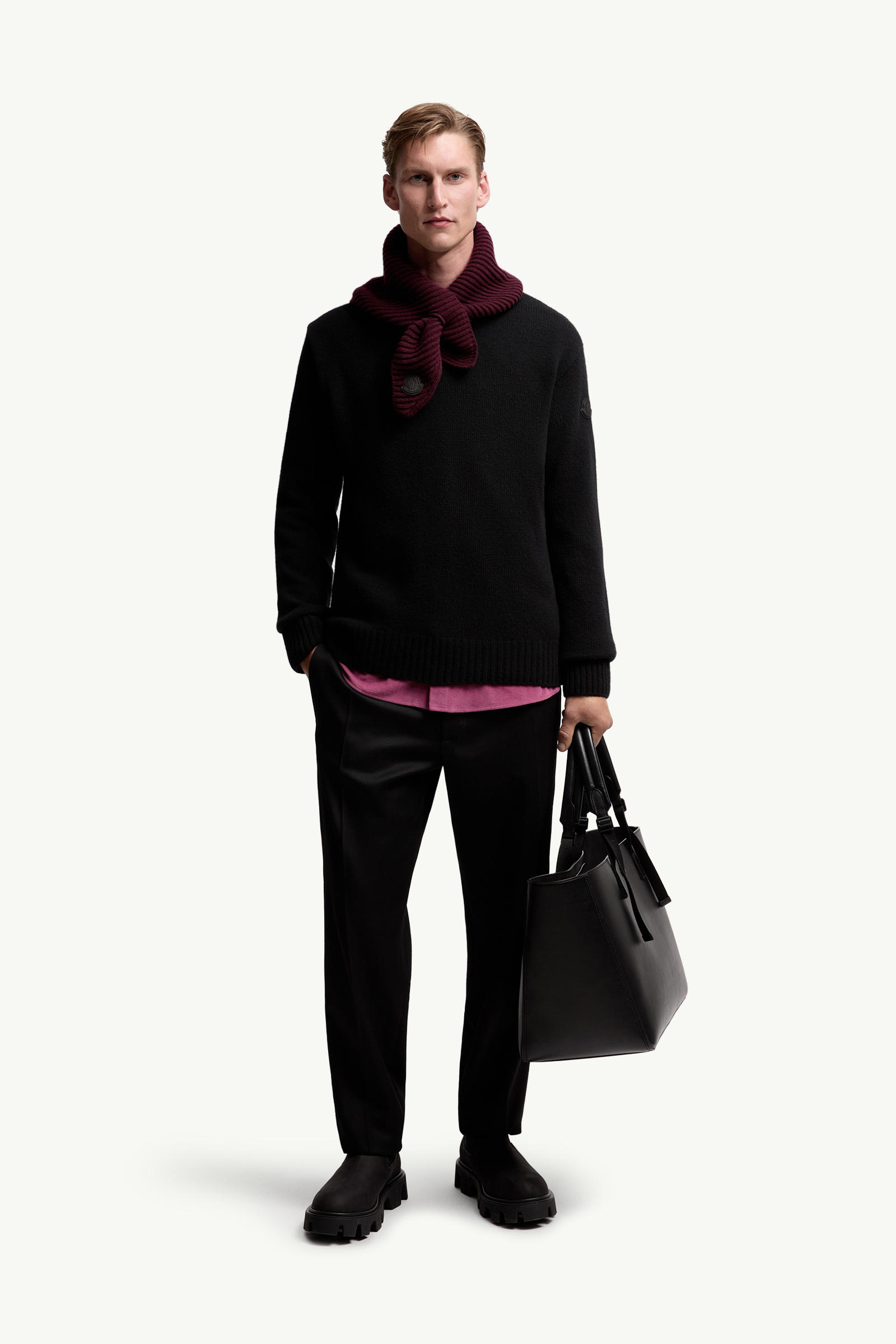 Wool & Cashmere Jumper Men Black Moncler 0