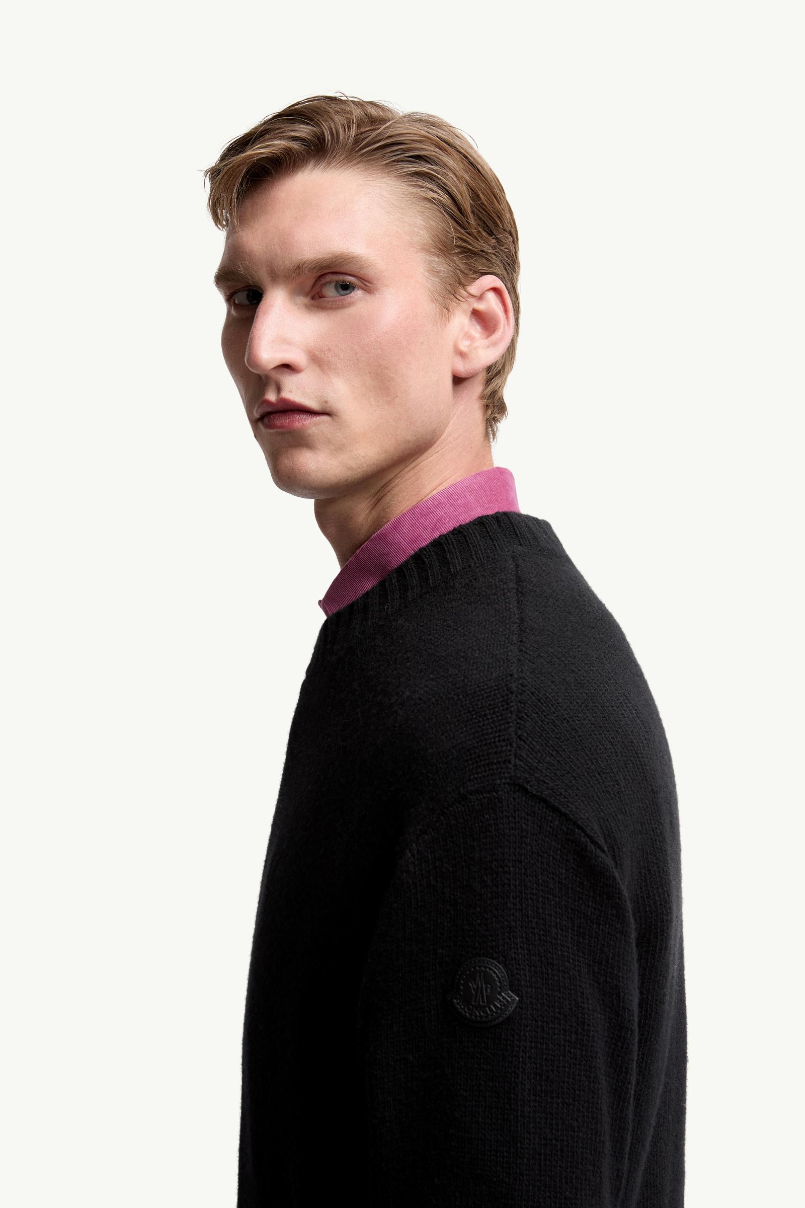 Wool & Cashmere Jumper Men Black Moncler 1
