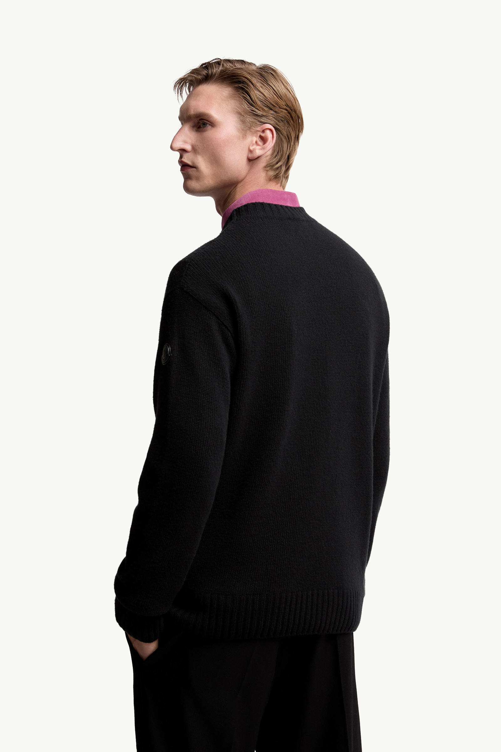 Wool & Cashmere Jumper Men Black Moncler 4