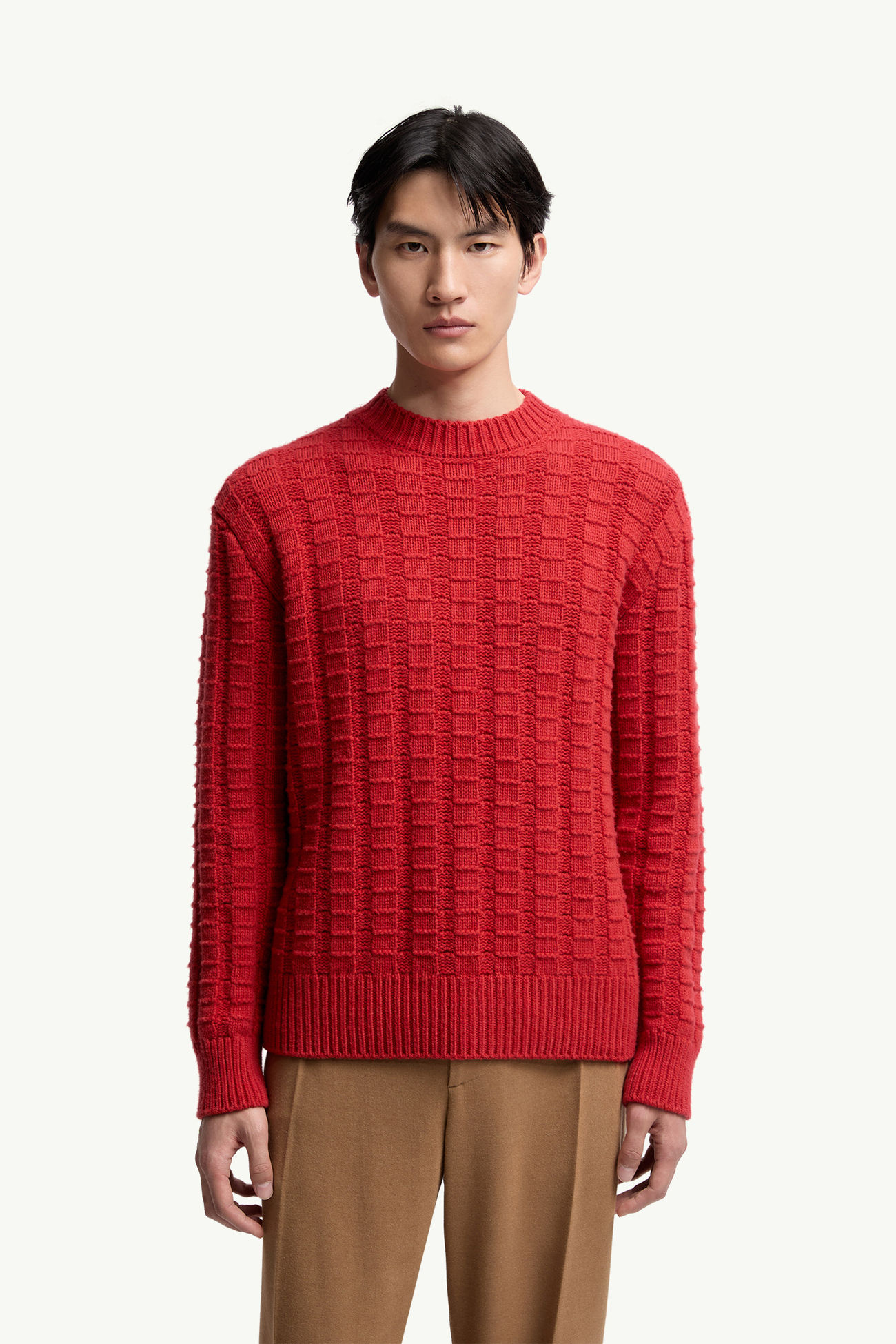 男士羊毛和羊绒毛衣 男士 红色 Moncler 3