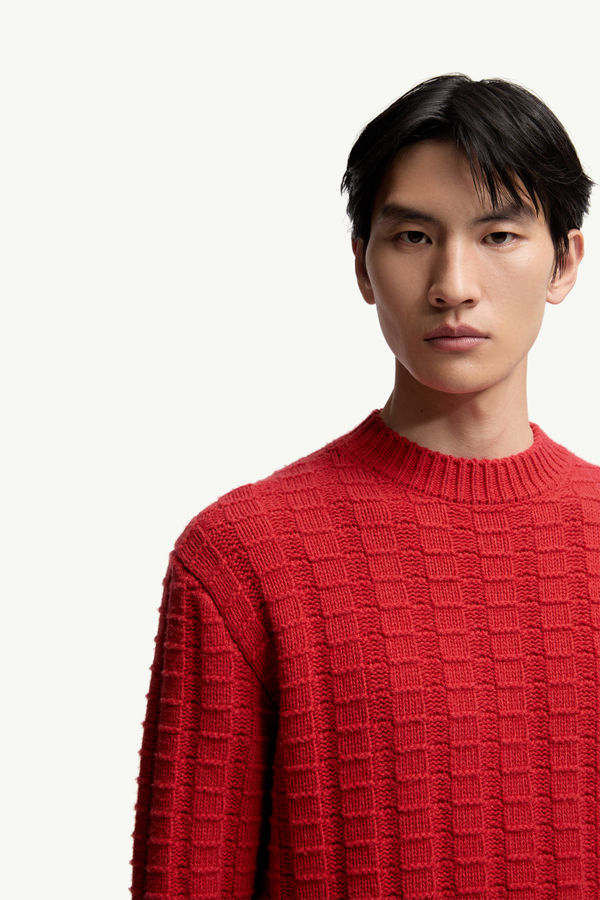 Wool & Cashmere Jumper Men Red Moncler 5