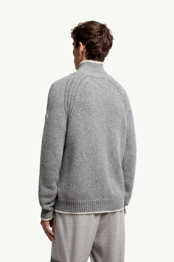 Alpaca & Wool Blend Turtleneck Jumper Men Gray Moncler 4