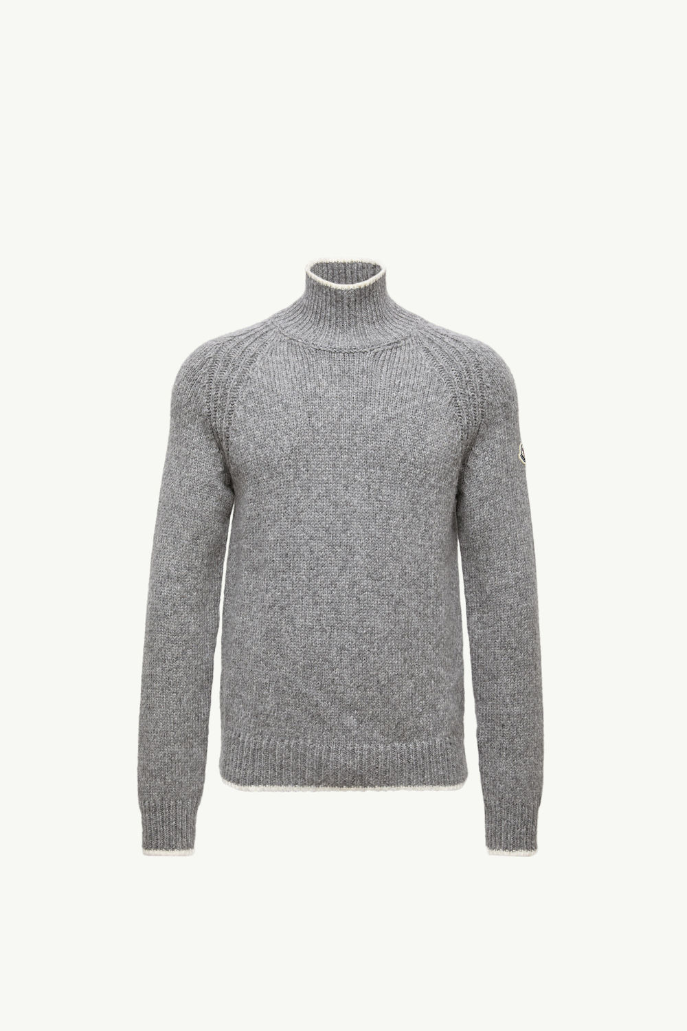 Alpaca & Wool Blend Turtleneck Jumper Men Gray Moncler 2
