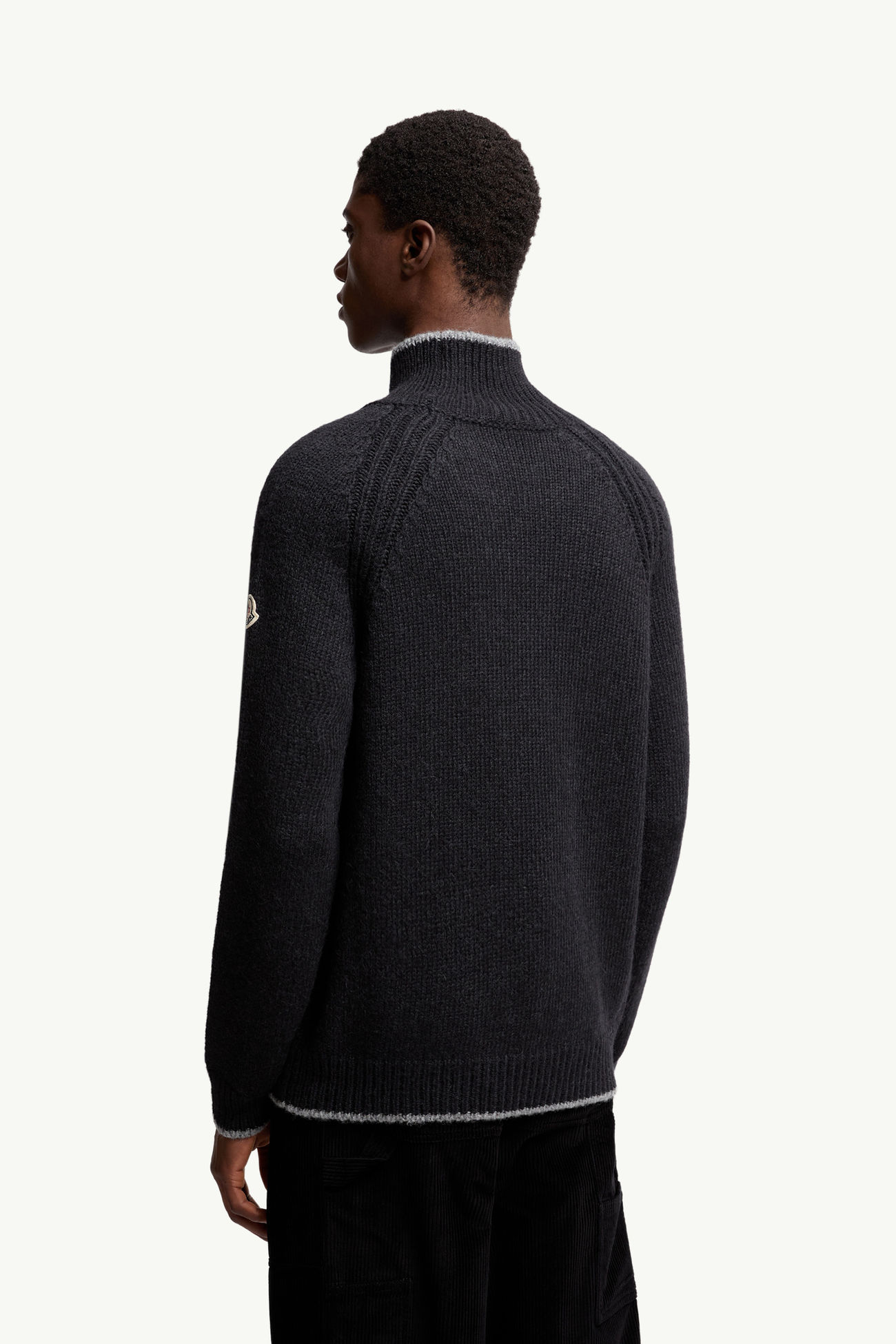 Alpaca & Wool Blend Turtleneck Jumper Men Black Moncler 4