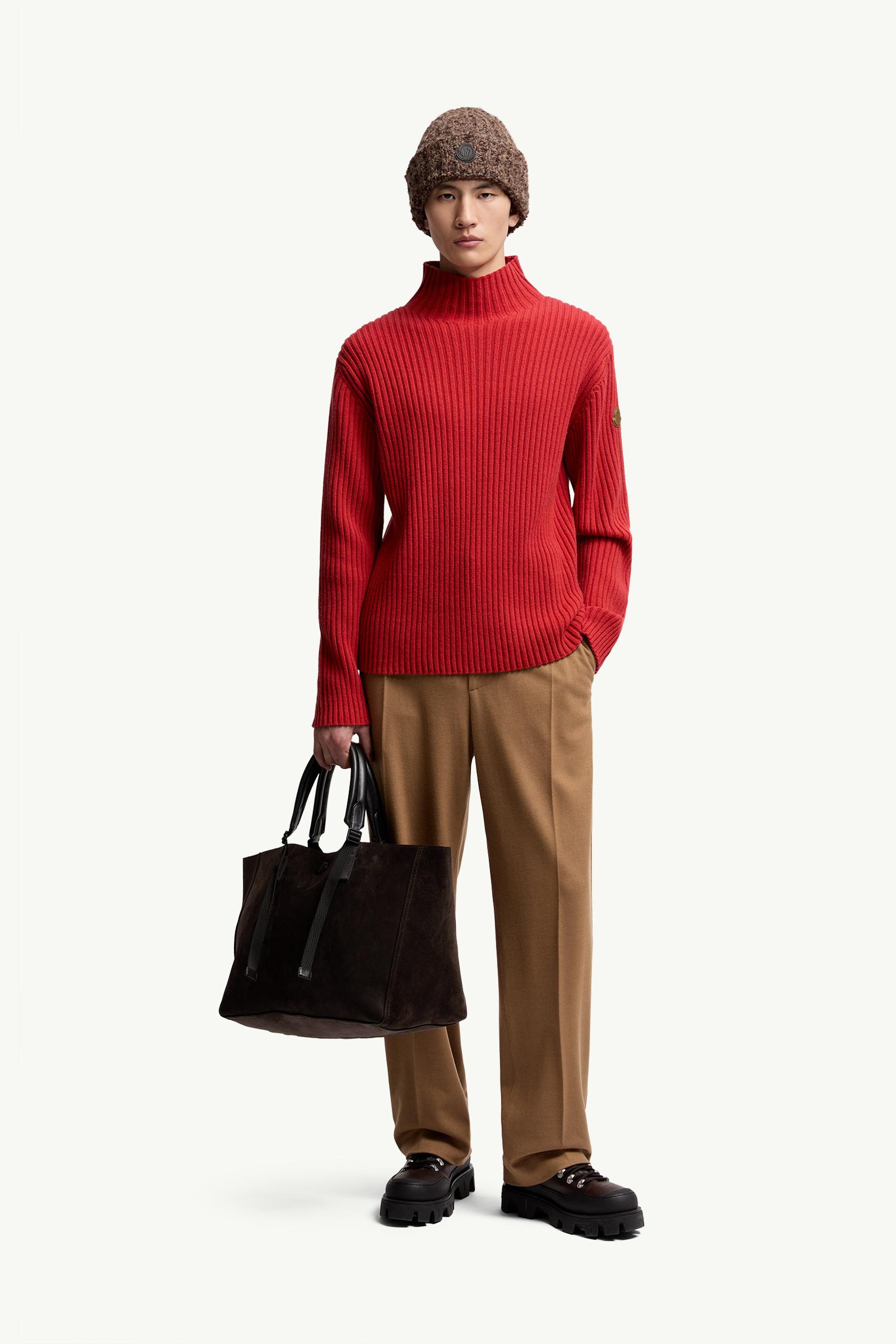 Red Wool & Cashmere Turtleneck Sweater - Sweaters & Cardigans for