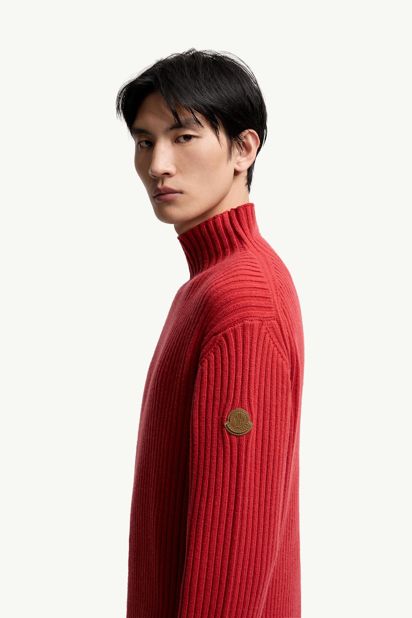 Pull à col roulé en laine et cachemire Hommes Rouge Moncler 1
