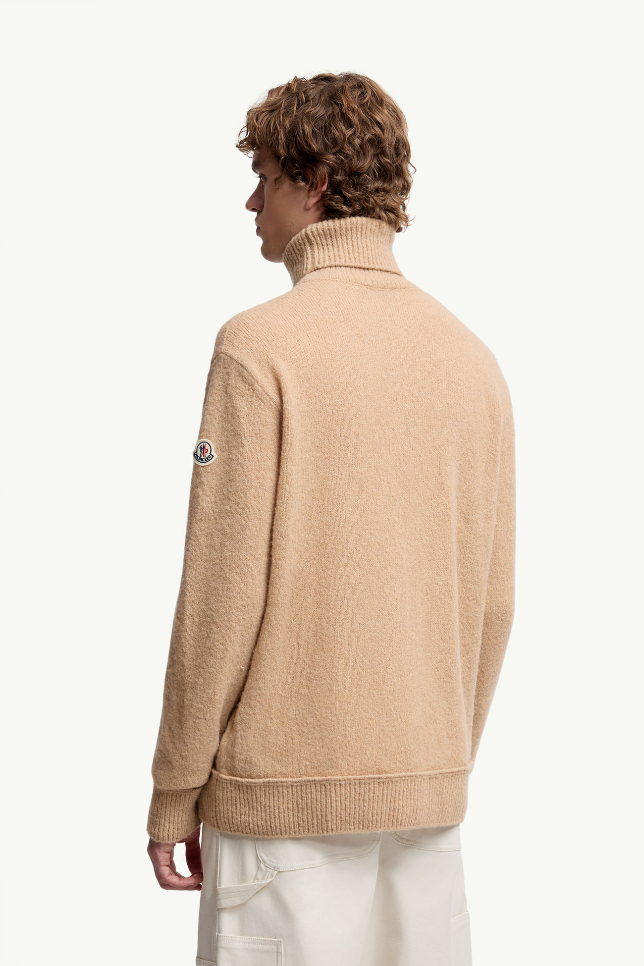 Rollkragenpullover aus Wollmischung Herren Beige Moncler 4