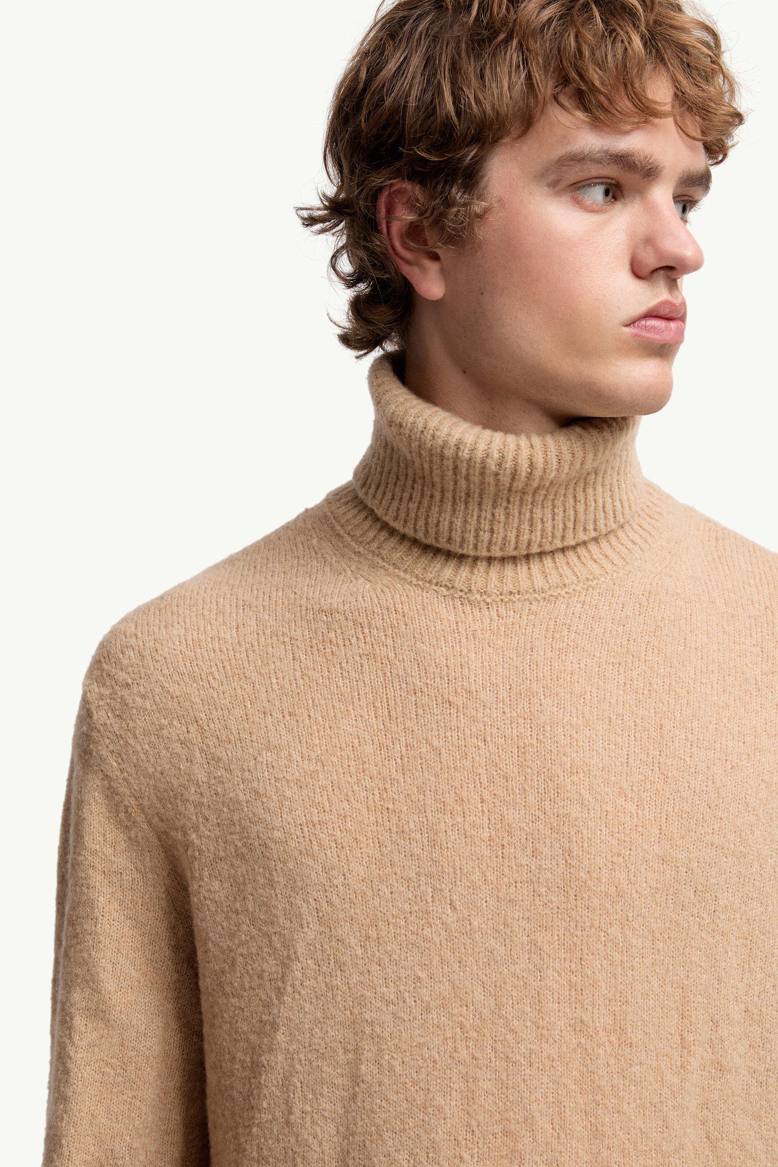 Rollkragenpullover aus Wollmischung Herren Beige Moncler 5