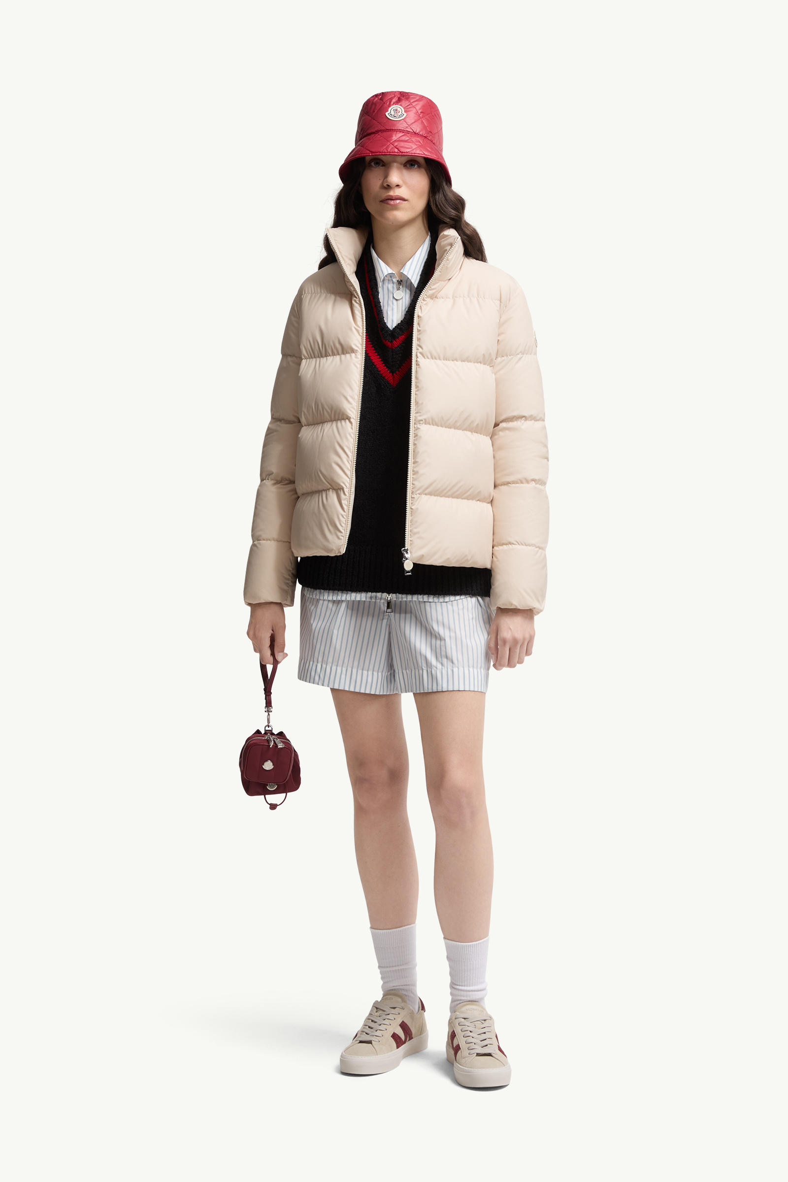 Mauzun Short Down Jacket Women Light Beige Moncler 0