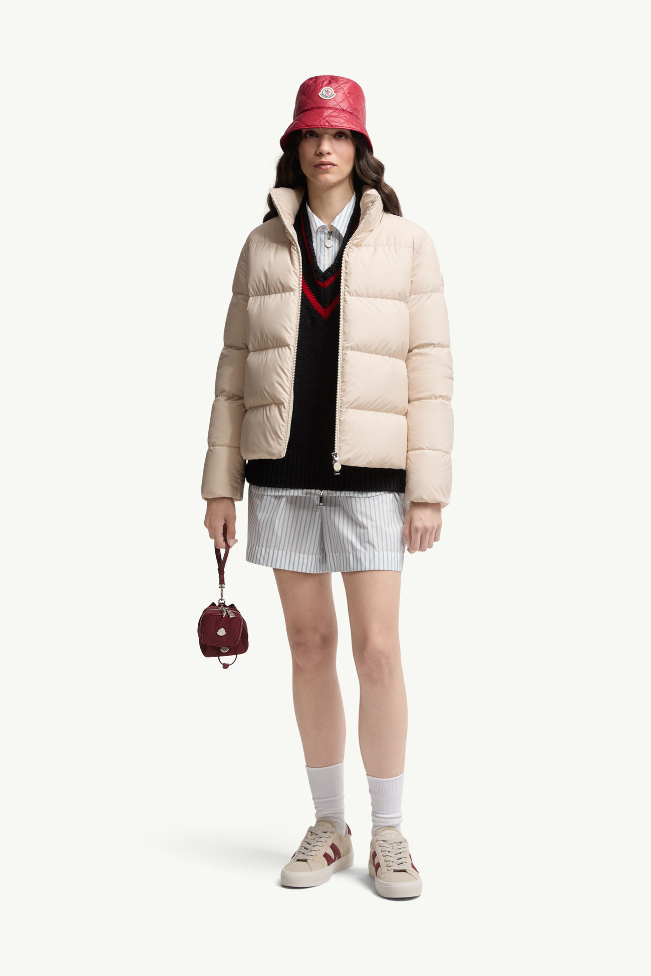 Mauzun 쇼트 다운 재킷 여성 라이트 베이지 Moncler 0