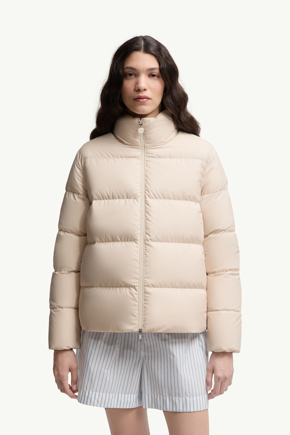 Mauzun Short Down Jacket Women Light Beige Moncler 3