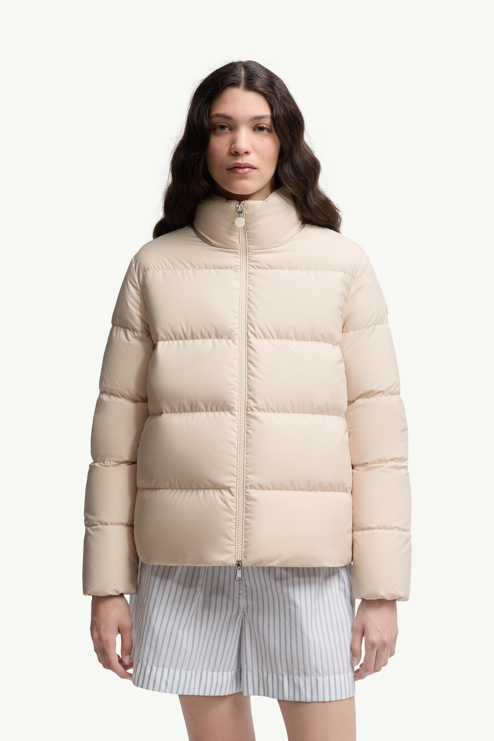 Mauzun Short Down Jacket Women Light Beige Moncler 3