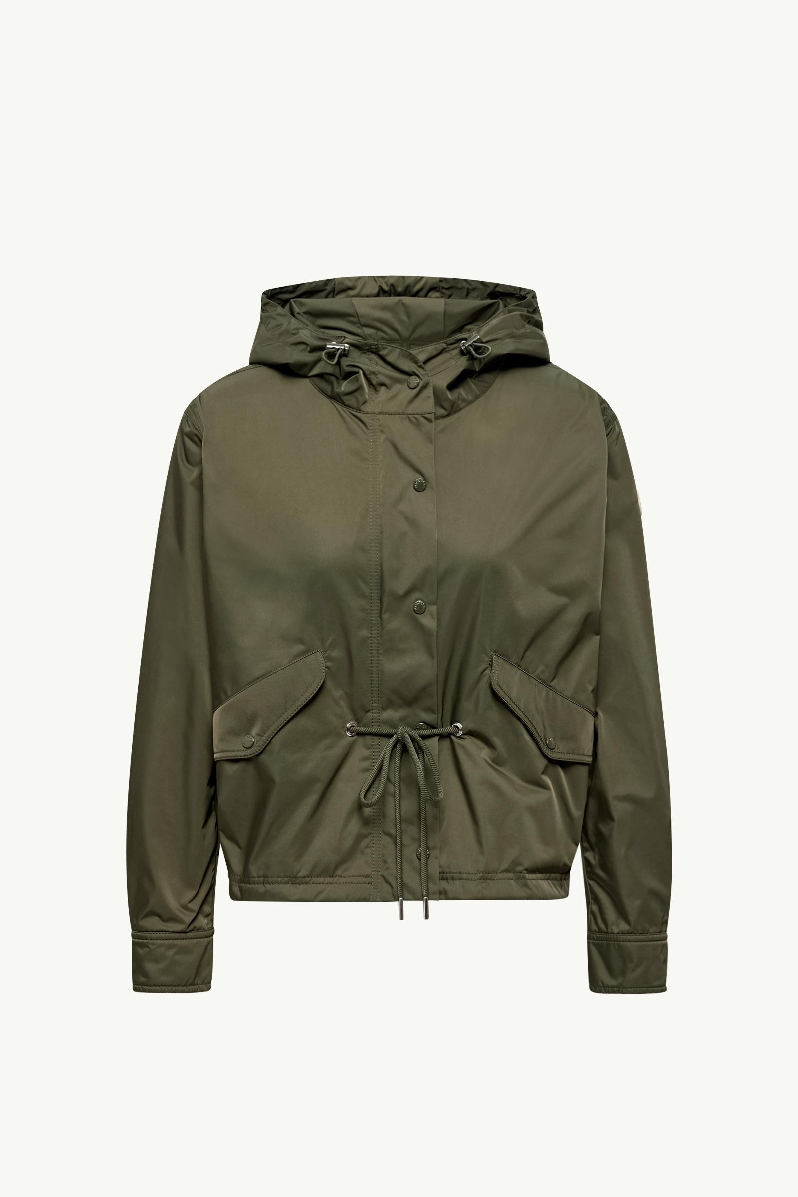 MONCLER フード付きオリーブグリーンナイロンコート サイズ1 使用感 