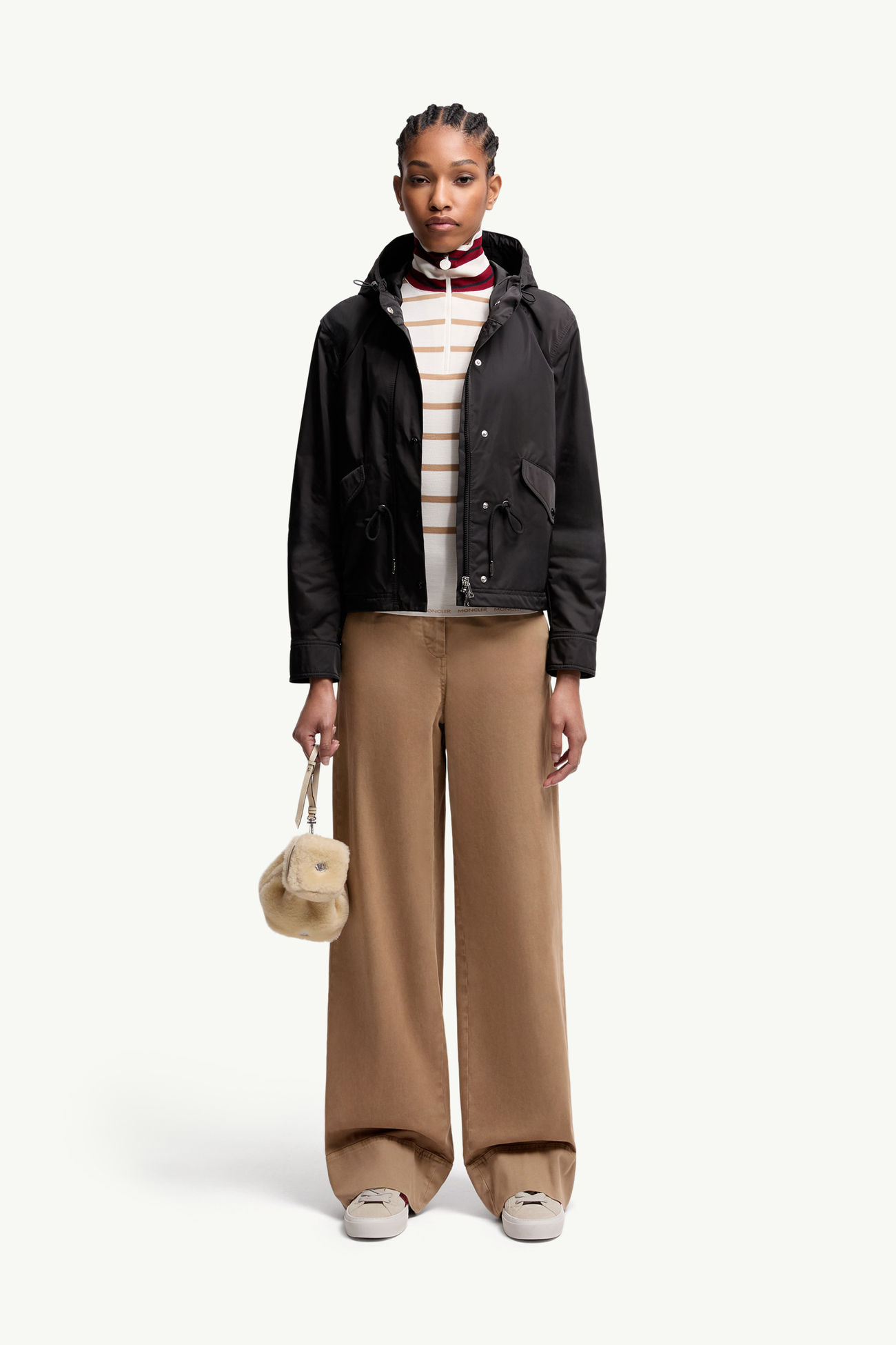 Noizay連帽派克大衣 女士 黑色 Moncler 0