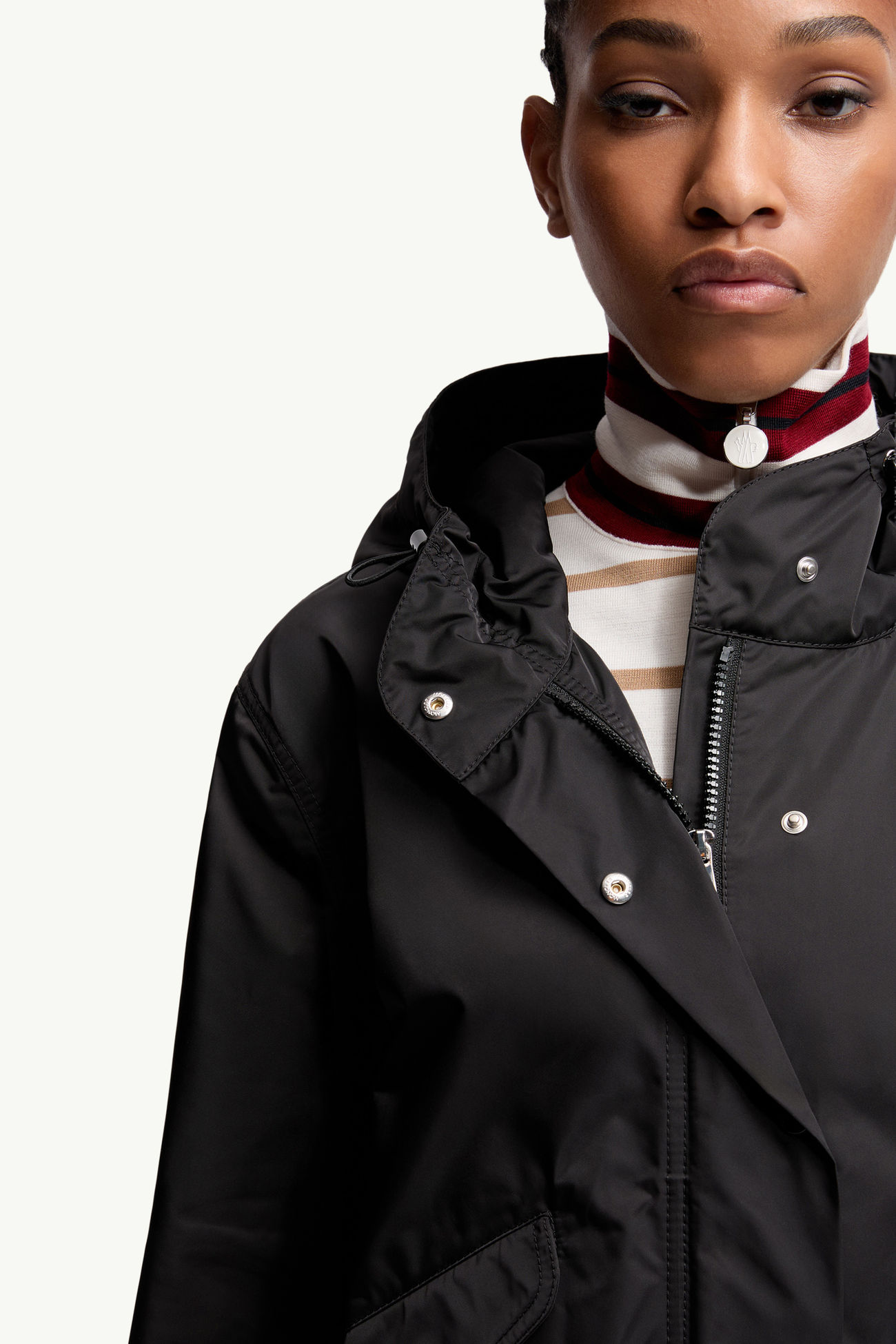 Noizay連帽派克大衣 女士 黑色 Moncler 5