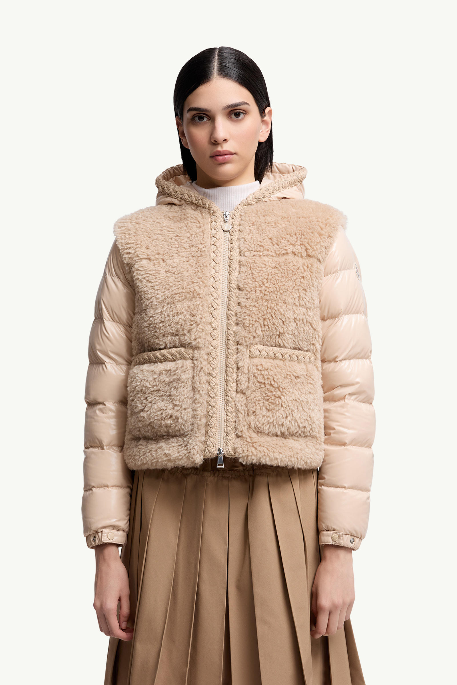 Plantay Teddy-Daunenweste mit Kapuze Damen Beige Moncler 3