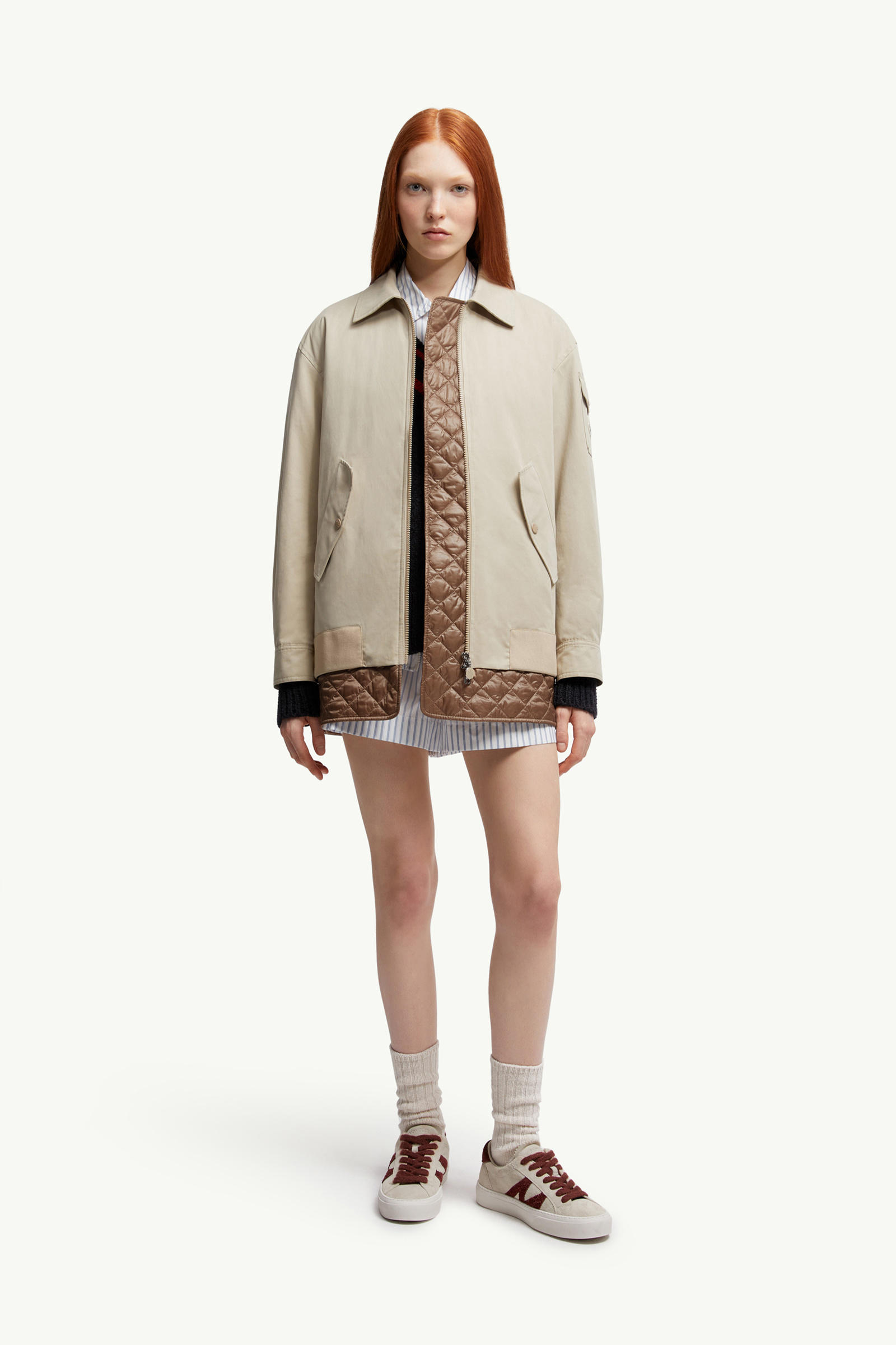 Felci Padded Shirt Jacket Women Beige Moncler 0
