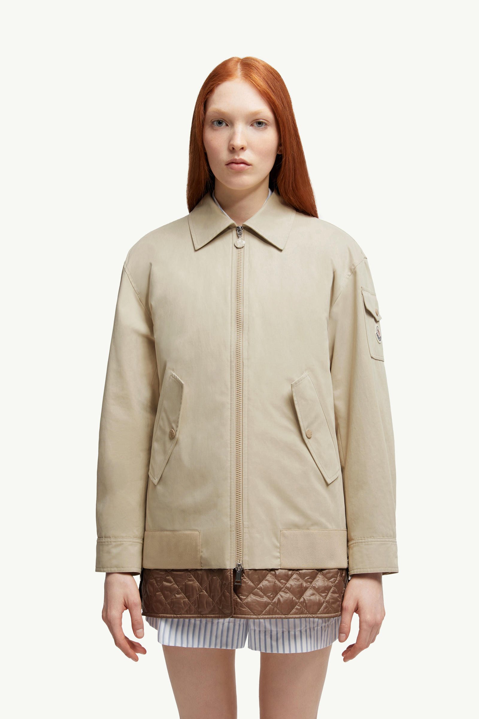 Felci Padded Shirt Jacket Women Beige Moncler 3