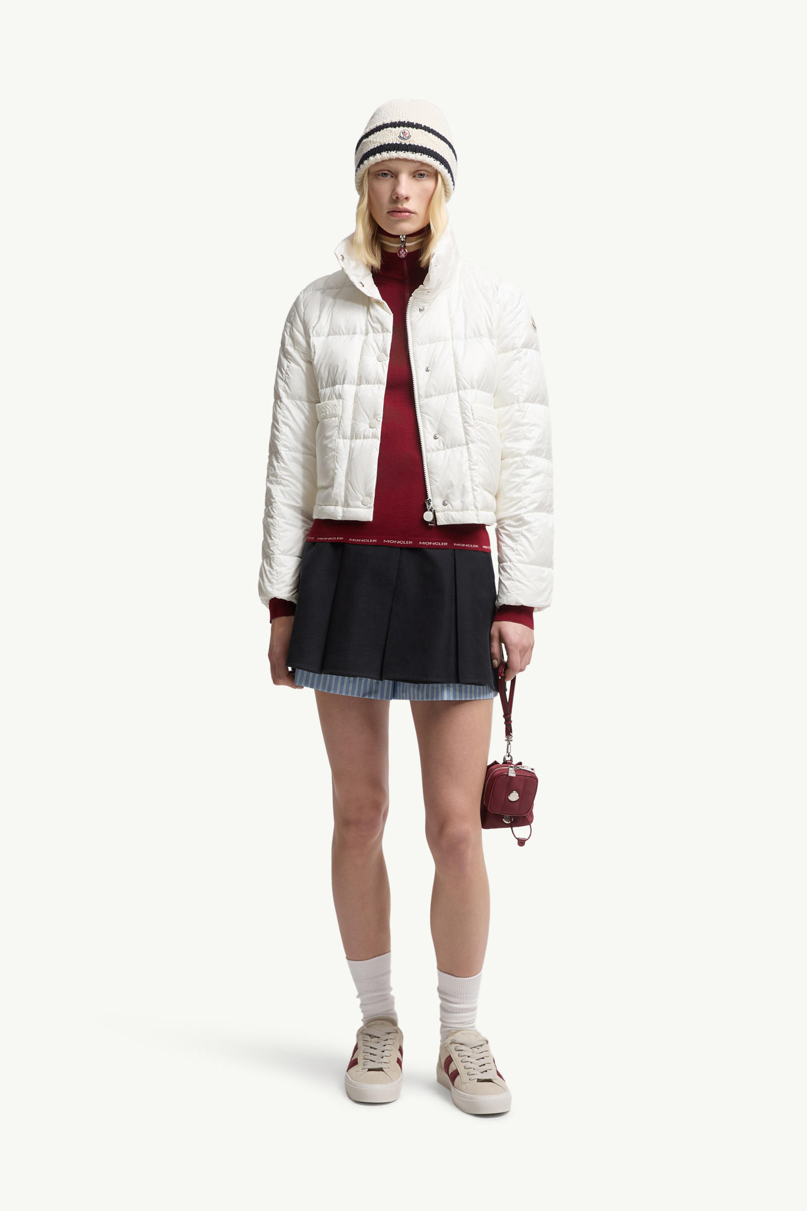 Jarcieu Braided Trim Short Down Jacket Women White Moncler 0