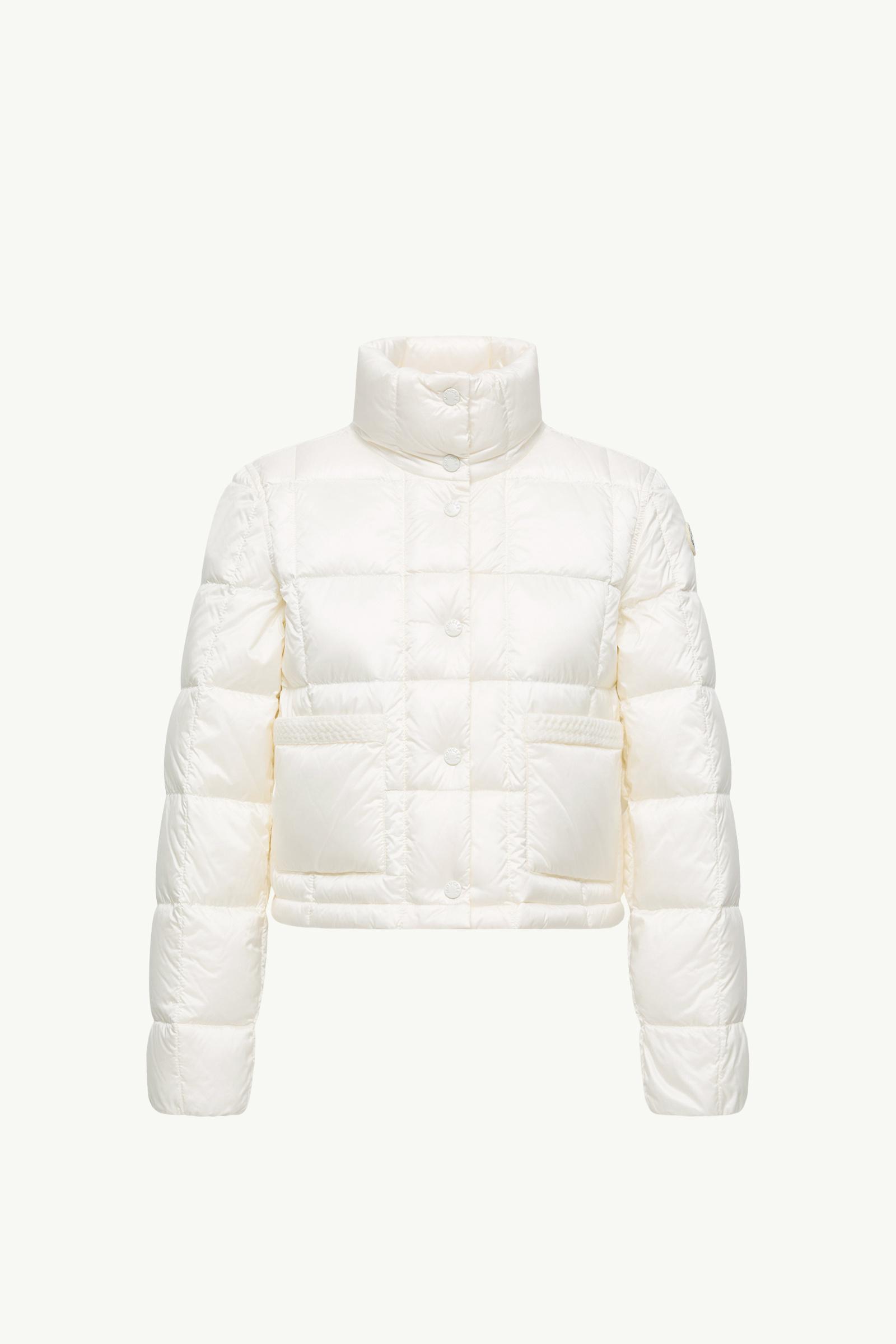 White Jarcieu Braided Trim Short Down Jacket - Short Down