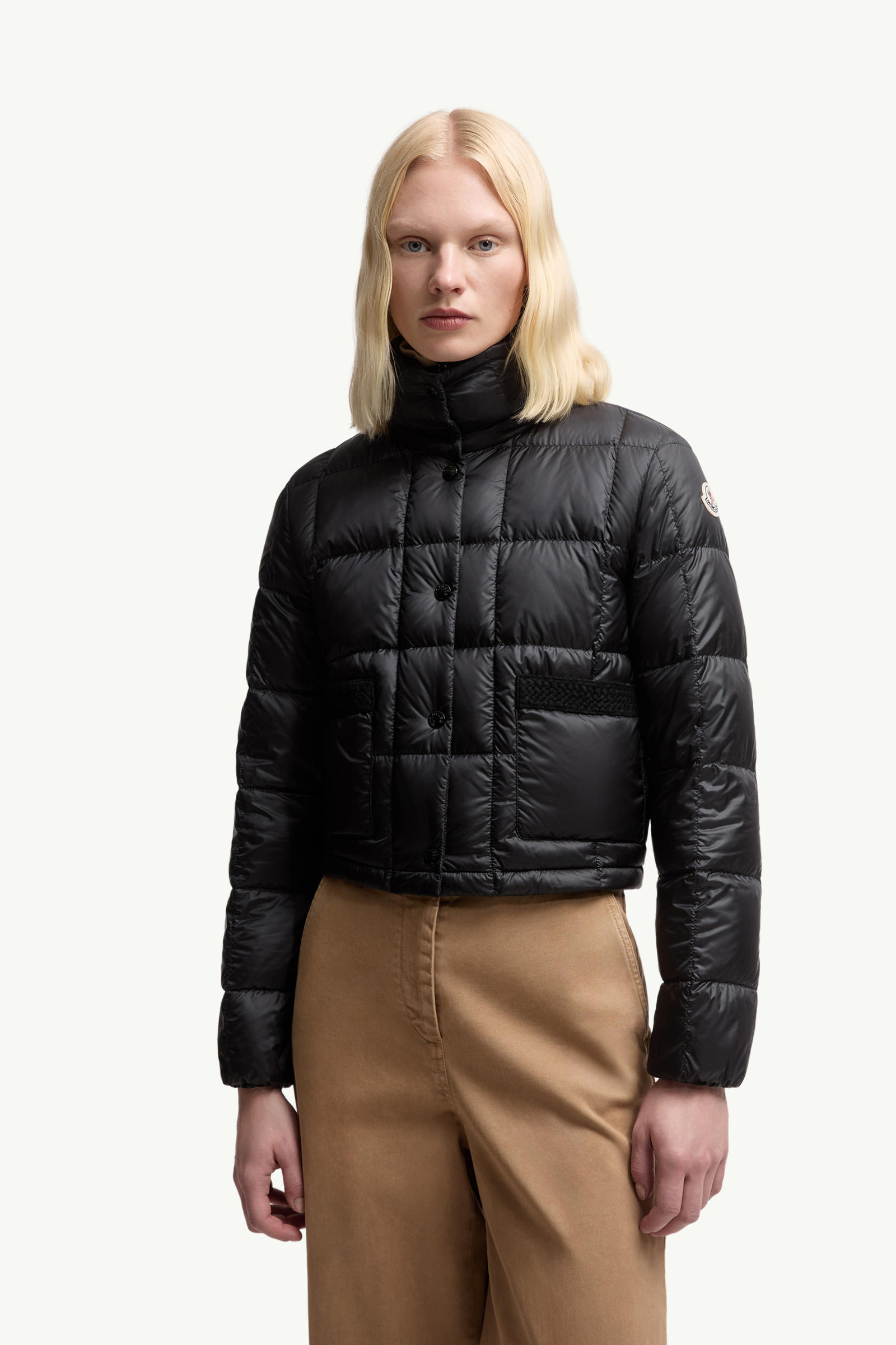 Doudoune courte à bordure tressée Jarcieu Femmes Noir Moncler 3