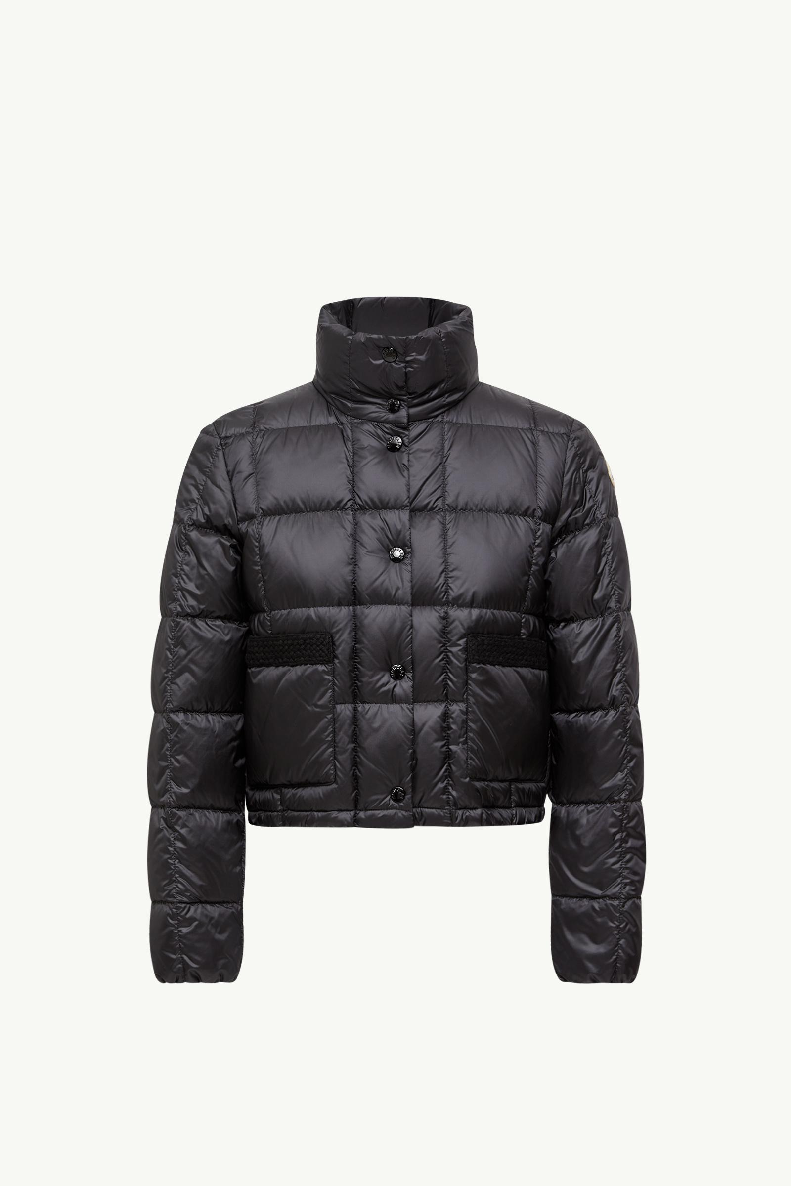 ジャケット MONCLER Women Jackets 8G00013829H7 999 BLACK Black Gles Hooded Short Down Jacket - Short Down Jackets for