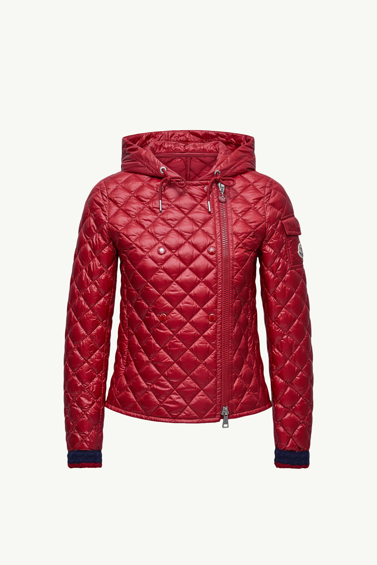 Corbelin kurze Daunenjacke mit Rautensteppung und Kapuze Damen Rot Moncler 2