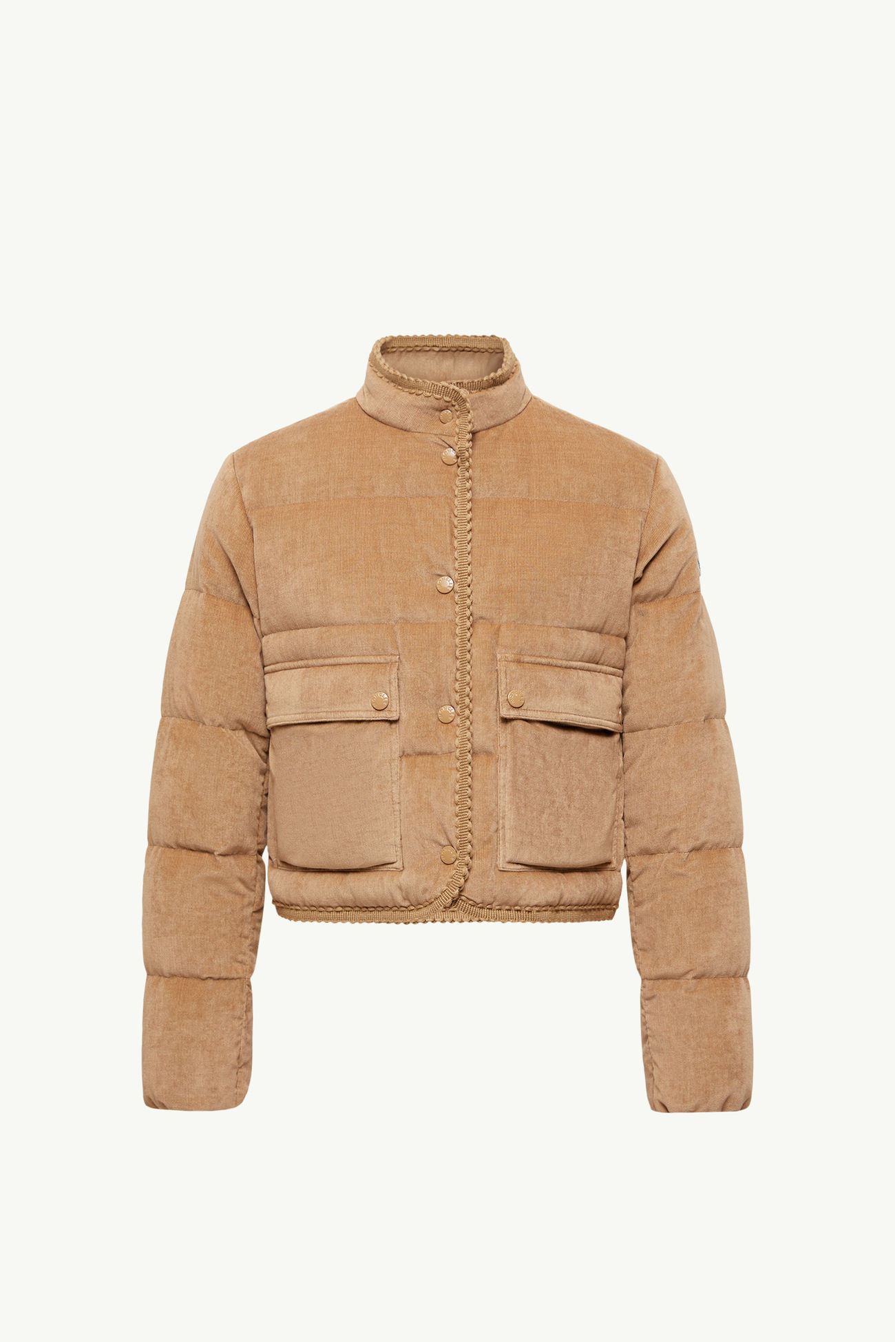 Essarts 브레이드 트리밍 코듀로이 쇼트 다운 재킷 여성 베이지 Moncler 2