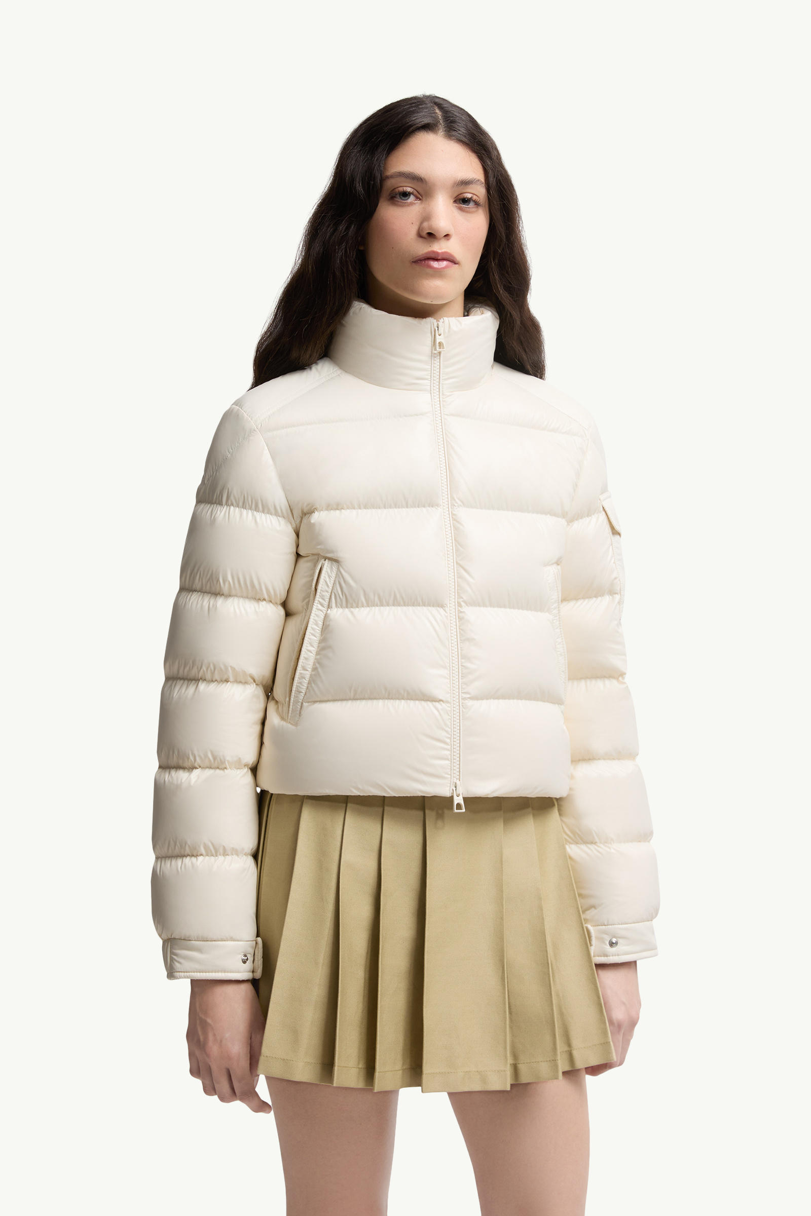 Petra Short Down Jacket Women White Moncler 3