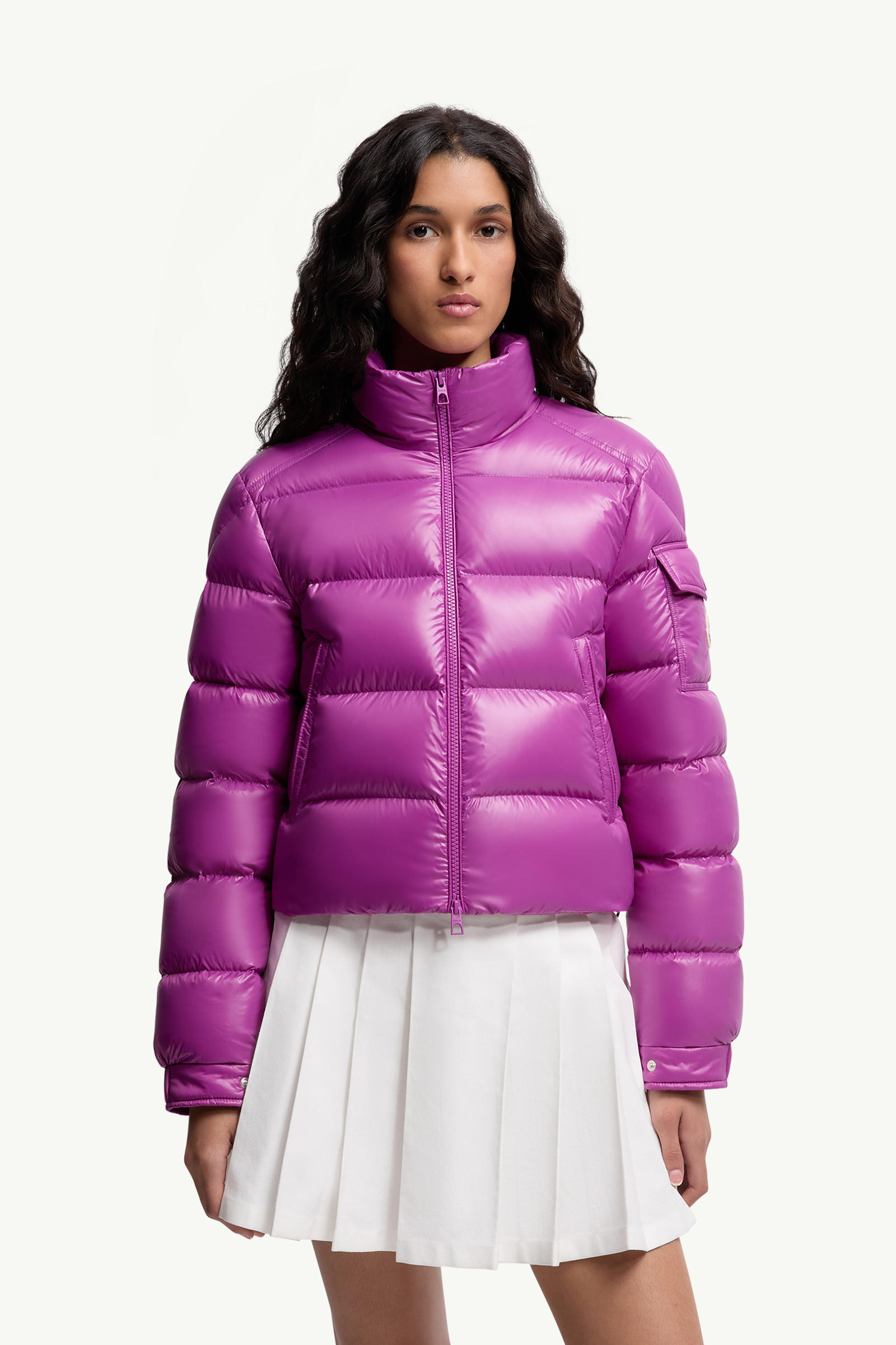 Petra Short Down Jacket Women Fuchsia Moncler 3