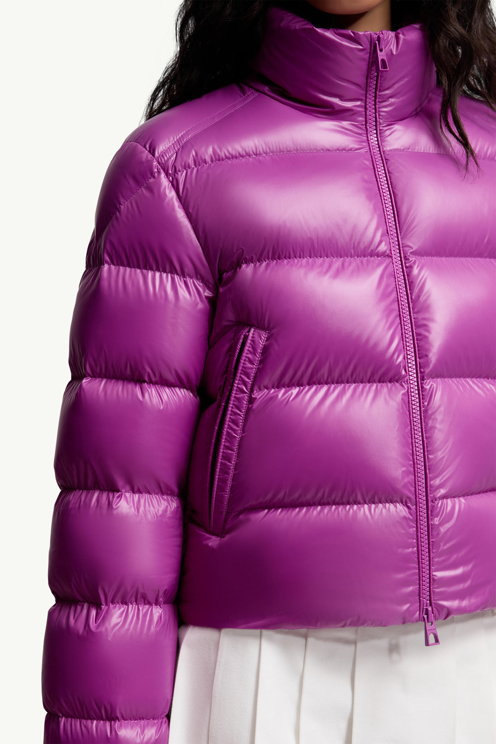 Petra Short Down Jacket Women Fuchsia Moncler 5