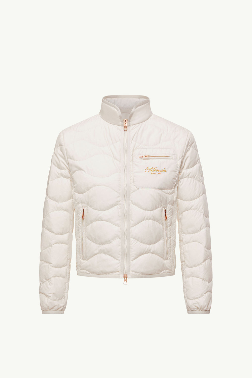 Piumino corto Tegea con trapuntatura ondulata Donna Bianco Avorio Moncler 2