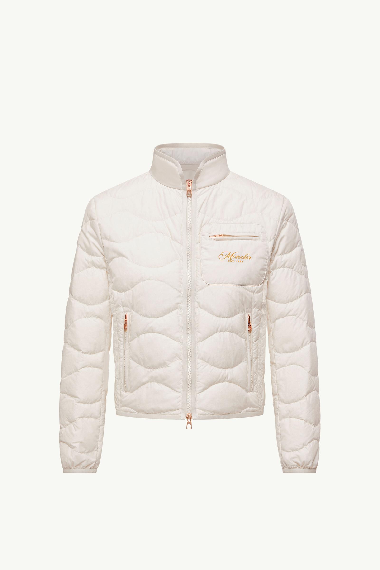 White Ivory Tegea Wave-Quilted Short Down Jacket - Short Down