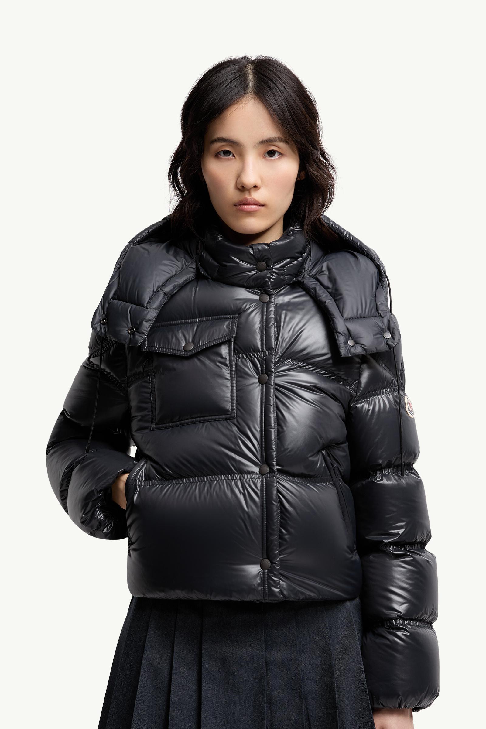 ★MONCLER★EREA ダウンジャケット Black Erea Square-Quilted Hooded Short Down Jacket - Short
