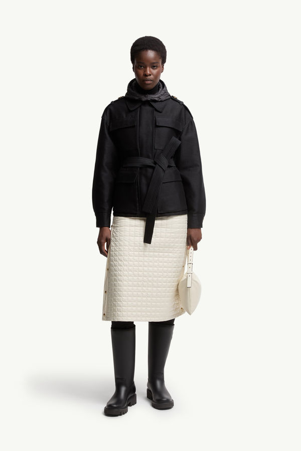 Doudoune utilitaire à capuche Essalois Femmes Noir Moncler 0