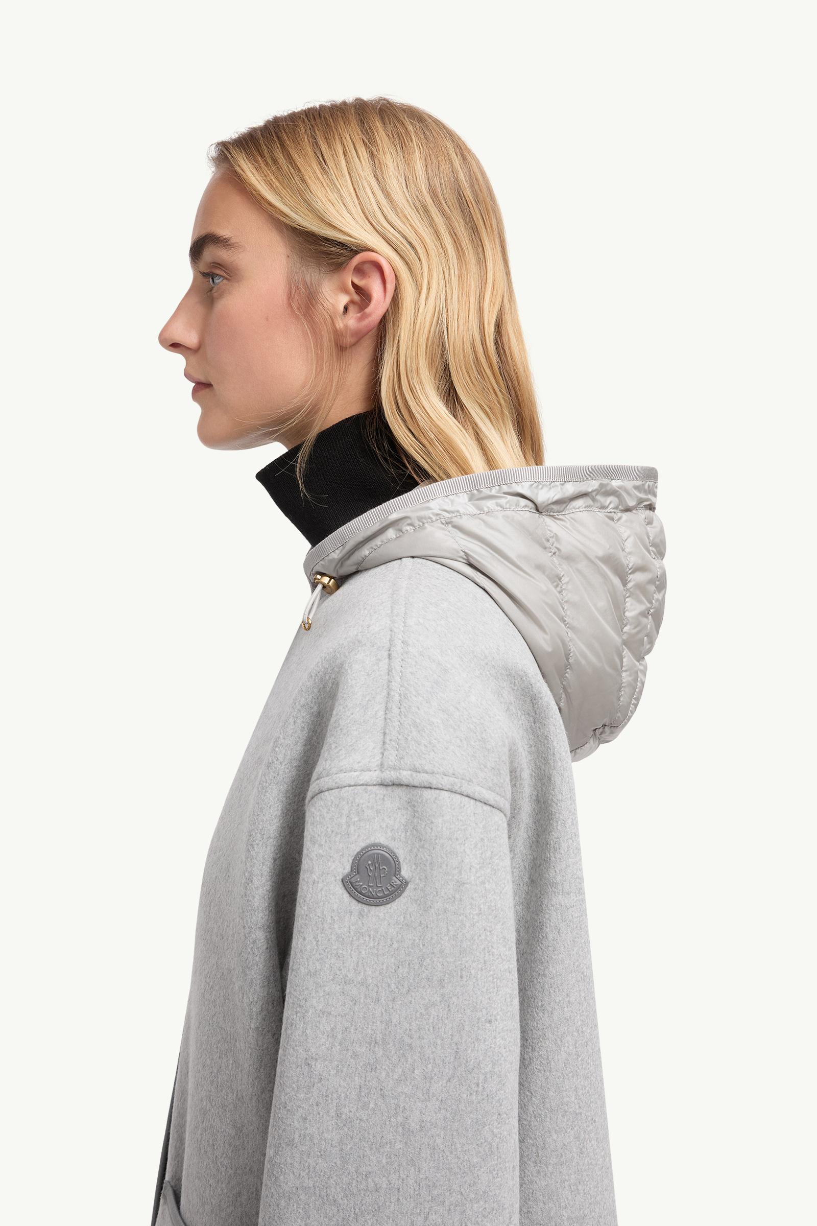 Reposse 3-in-1 Wool & Cashmere Short Down Jacket Women Gray Moncler 1