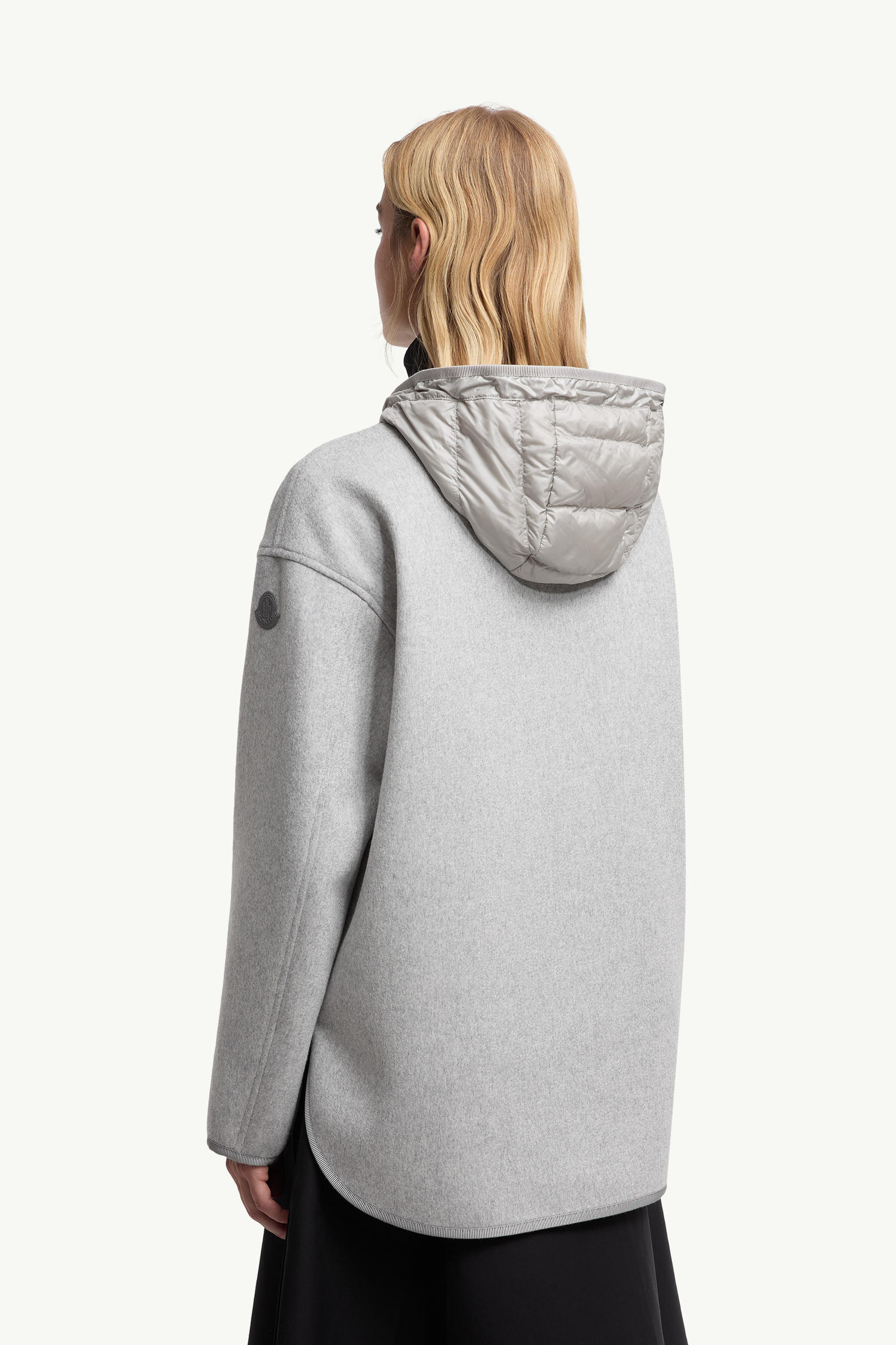 Reposse 3-in-1 Wool & Cashmere Short Down Jacket Women Gray Moncler 4