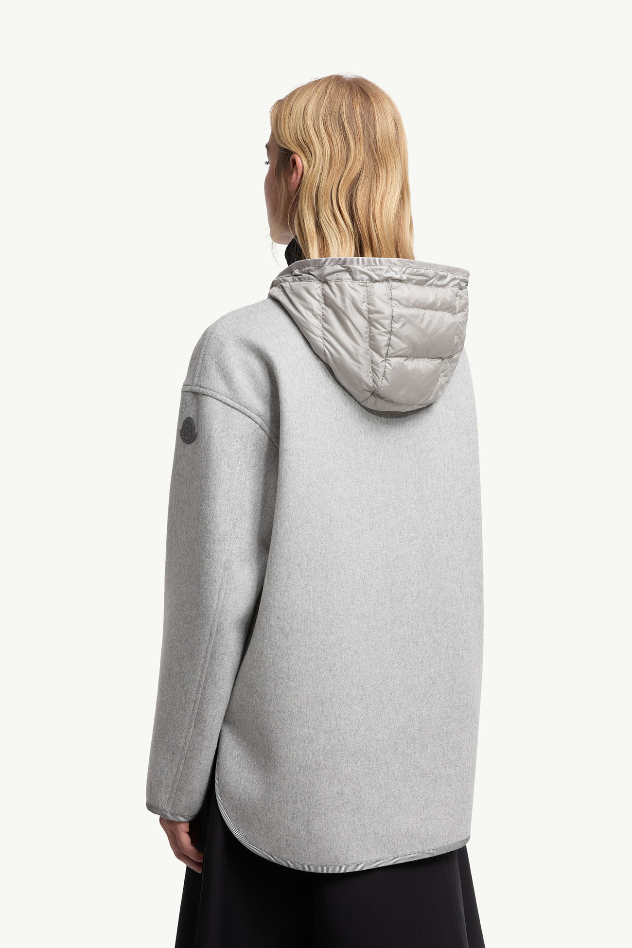 Reposse 3-in-1 Wool & Cashmere Short Down Jacket Women Grey Moncler 4
