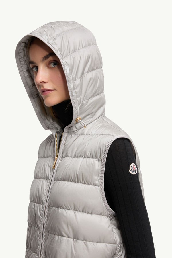 Reposse 3-in-1 Wool & Cashmere Short Down Jacket Women Gray Moncler 7