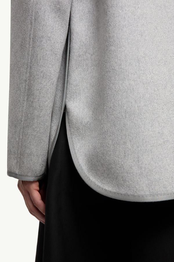 Reposse 3-in-1 Wool & Cashmere Short Down Jacket Women Gray Moncler 8
