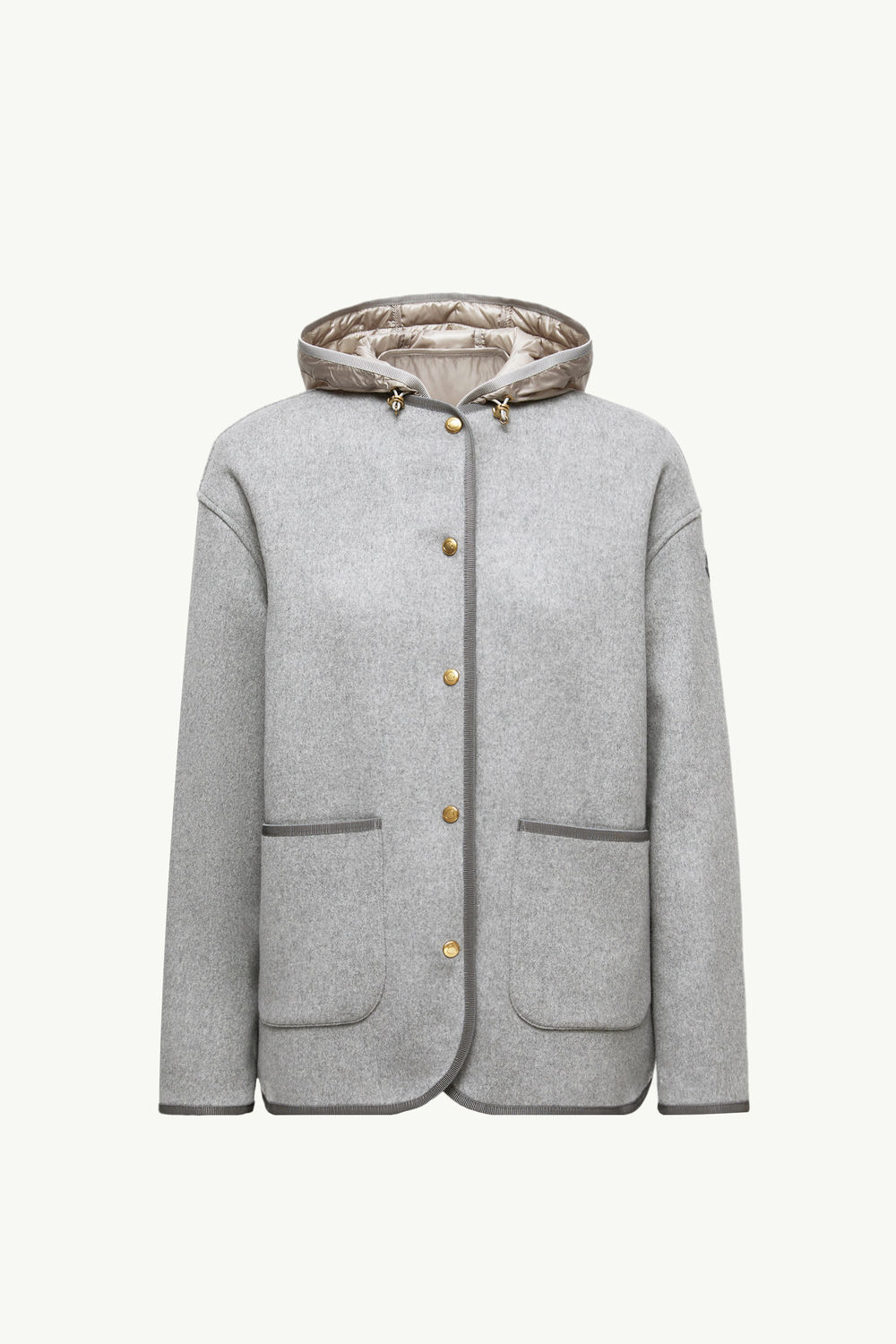 Reposse 3-in-1 Wool & Cashmere Short Down Jacket Women Gray Moncler 2