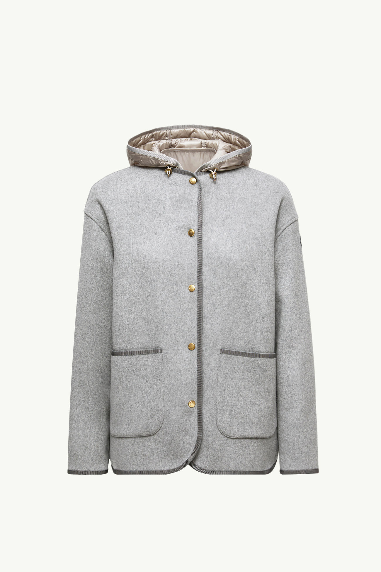 Reposse kurze 3-in-1 Daunenjacke aus Wolle und Kaschmir Damen Grau Moncler 2