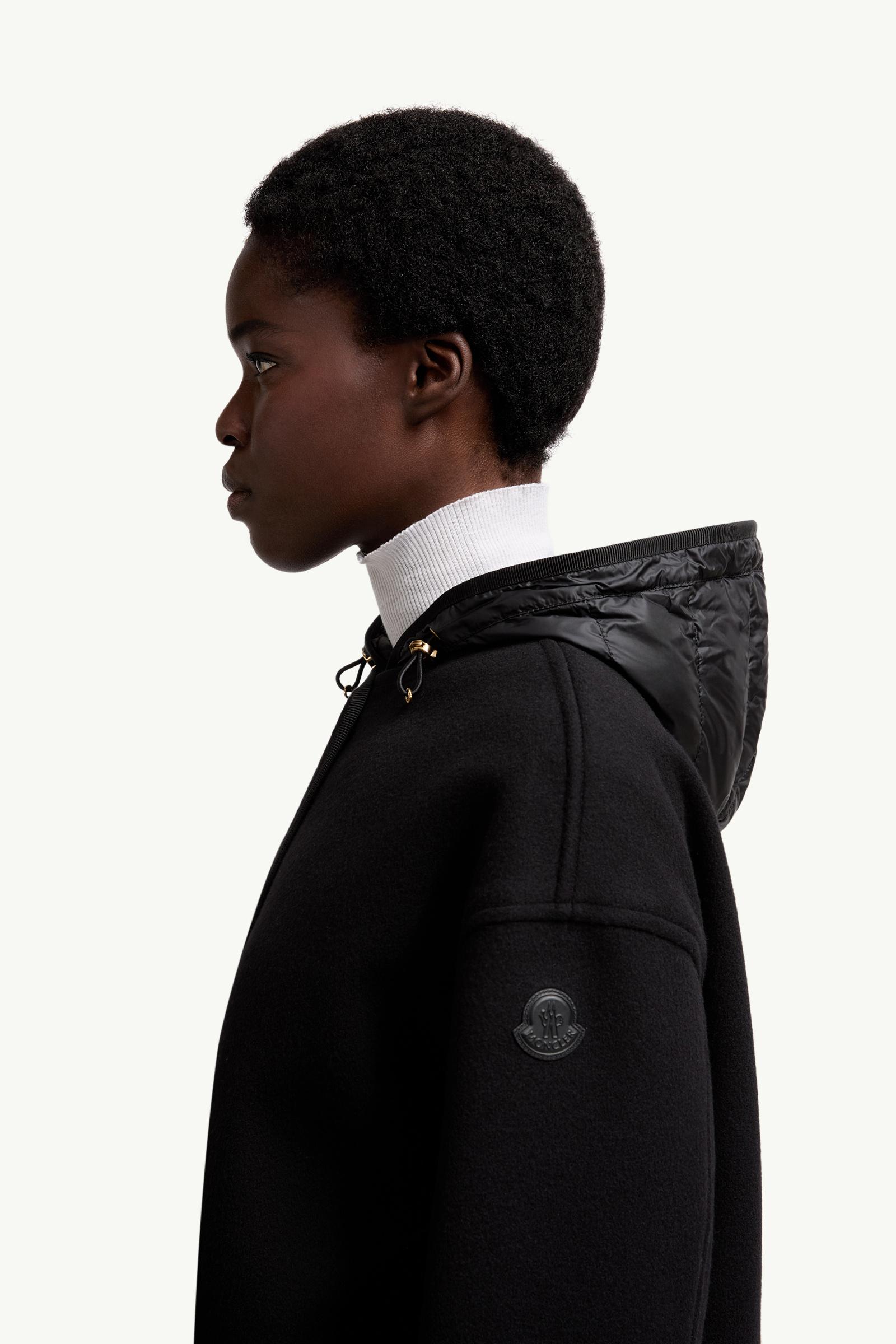 Reposse 3-in-1 Wool & Cashmere Short Down Jacket Women Black Moncler 1
