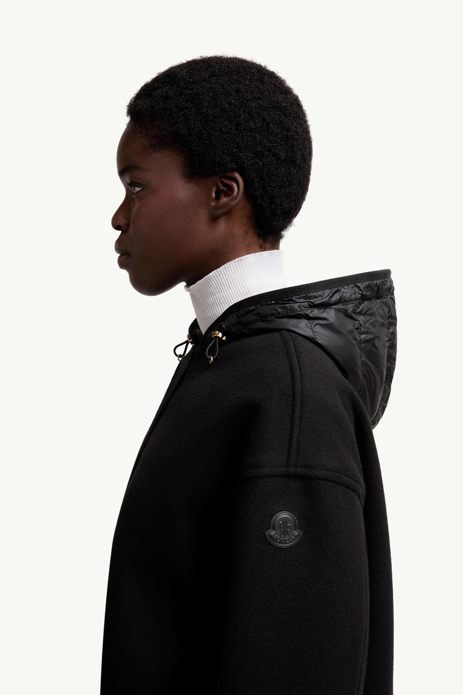 Reposse 3-in-1 Wool & Cashmere Short Down Jacket Women Black Moncler 1